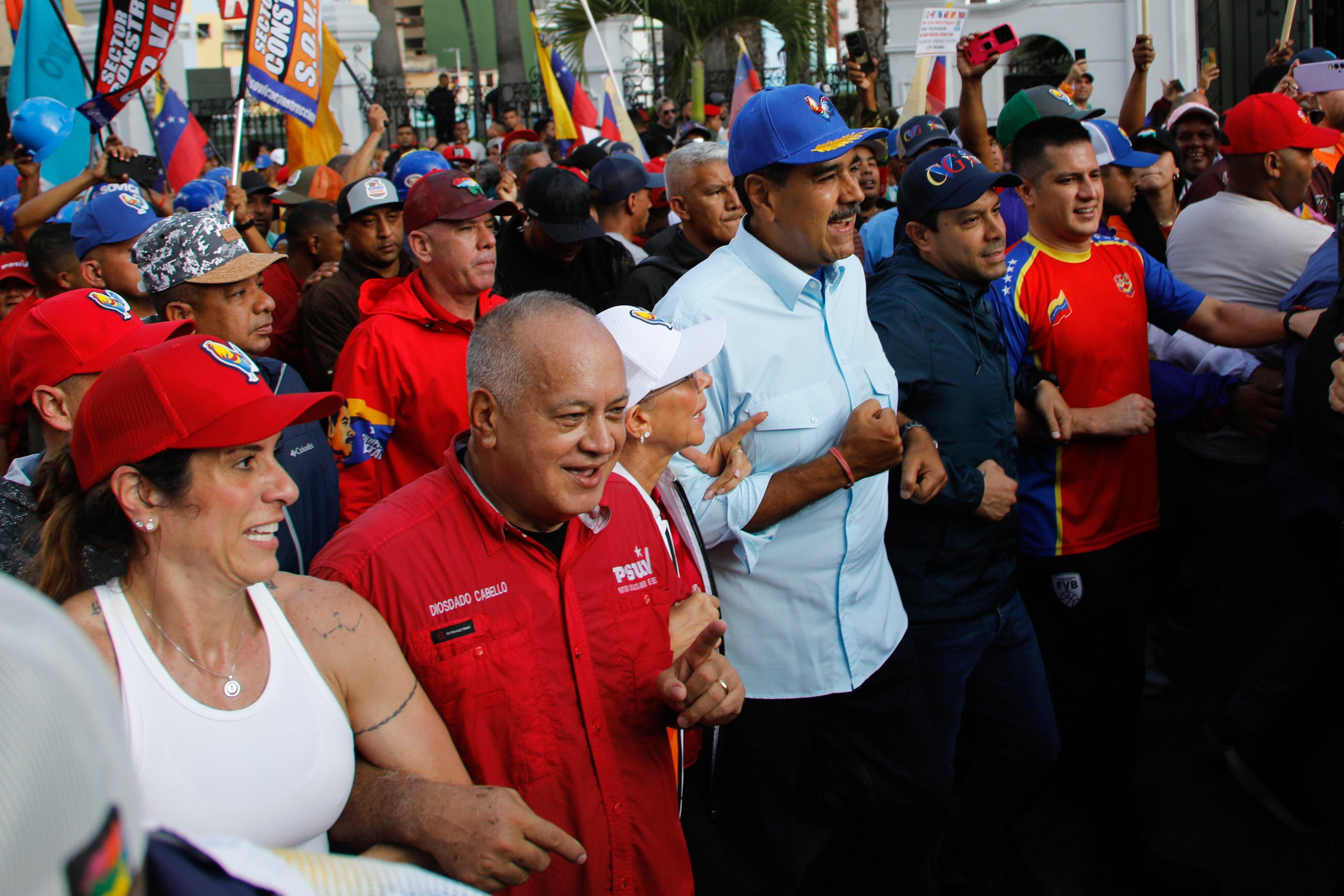 ARCHIVO - Los simpatizantes de Nicolás Maduro también se concentraron en el centro del país. (AP Foto/Cristian Hernández, Archivo)