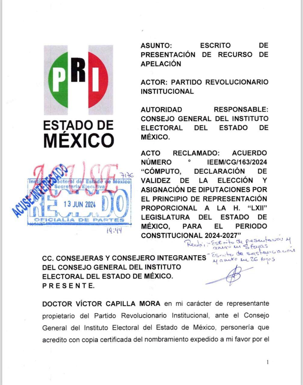 Impugnación PRI