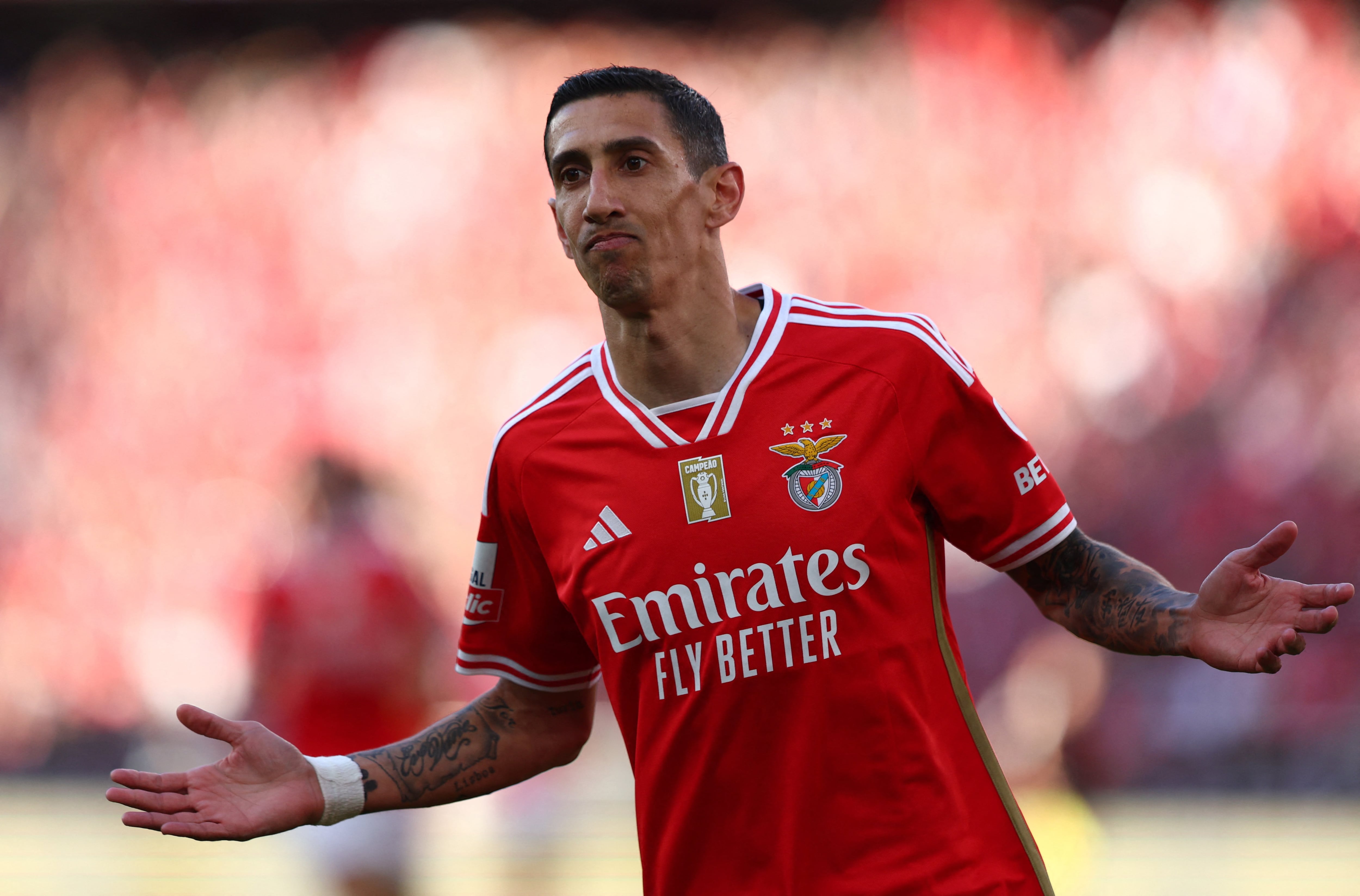 Ángel Di María firmaría por otra temporada con Benfica (Foto: Reuters/Pedro Nunes)