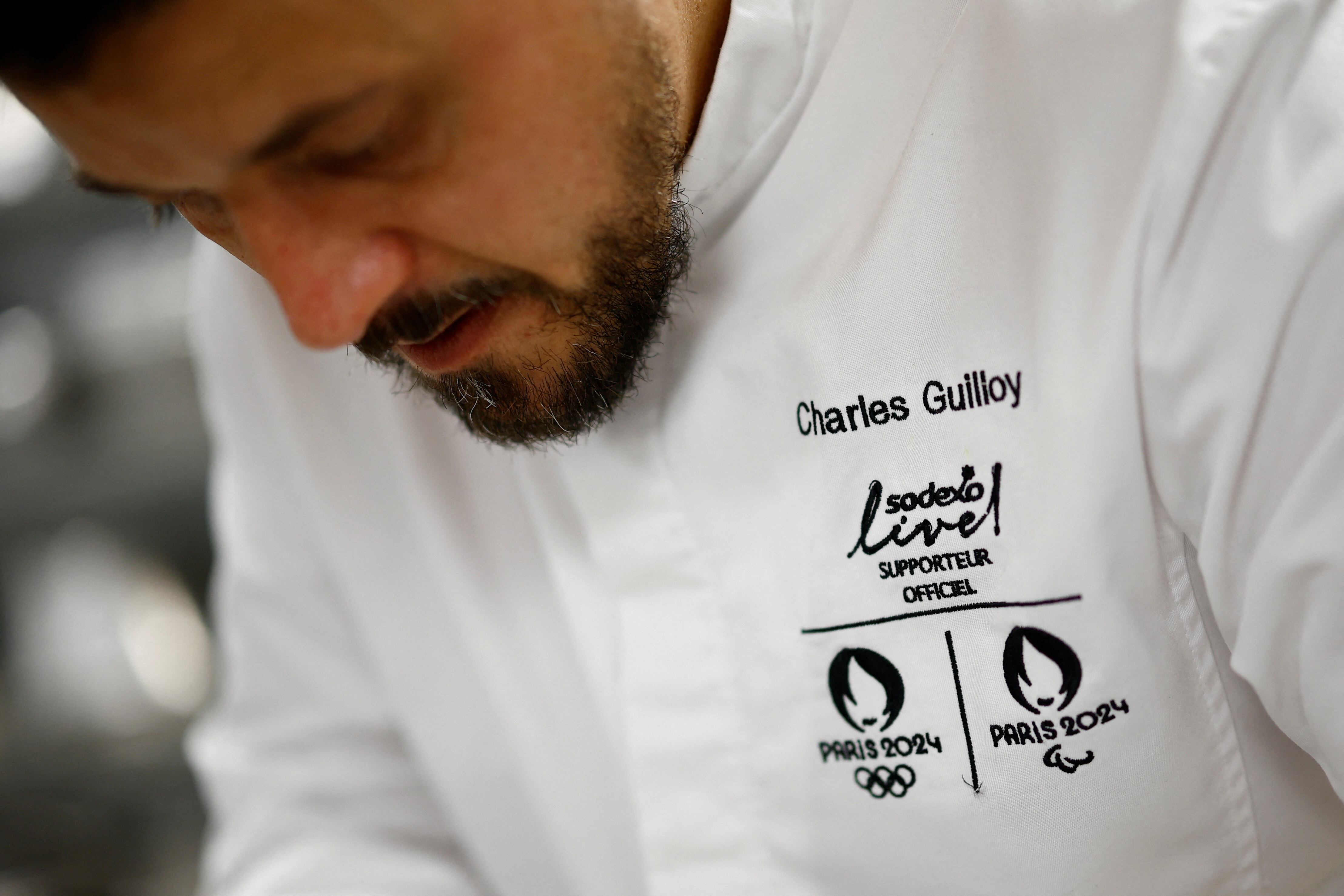 Charles Guilloy, uno de los jefes de la cocina de los Juegos (REUTERS/Sarah Meyssonnier)