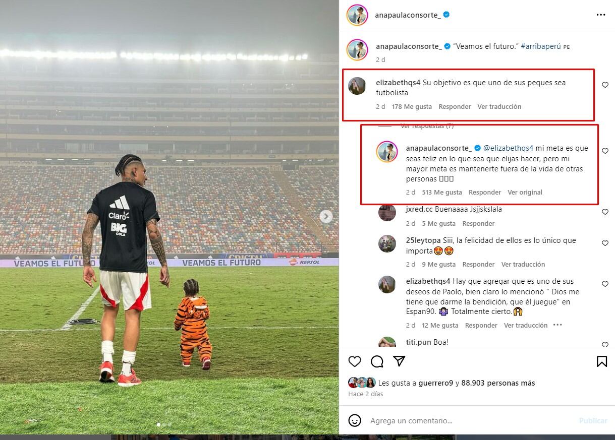 Ana Paula Consorte responde fuerte a crítica sobre el futuro de sus hijos con Paolo Guerrero. (Captura: @anapaulaconsorte_)