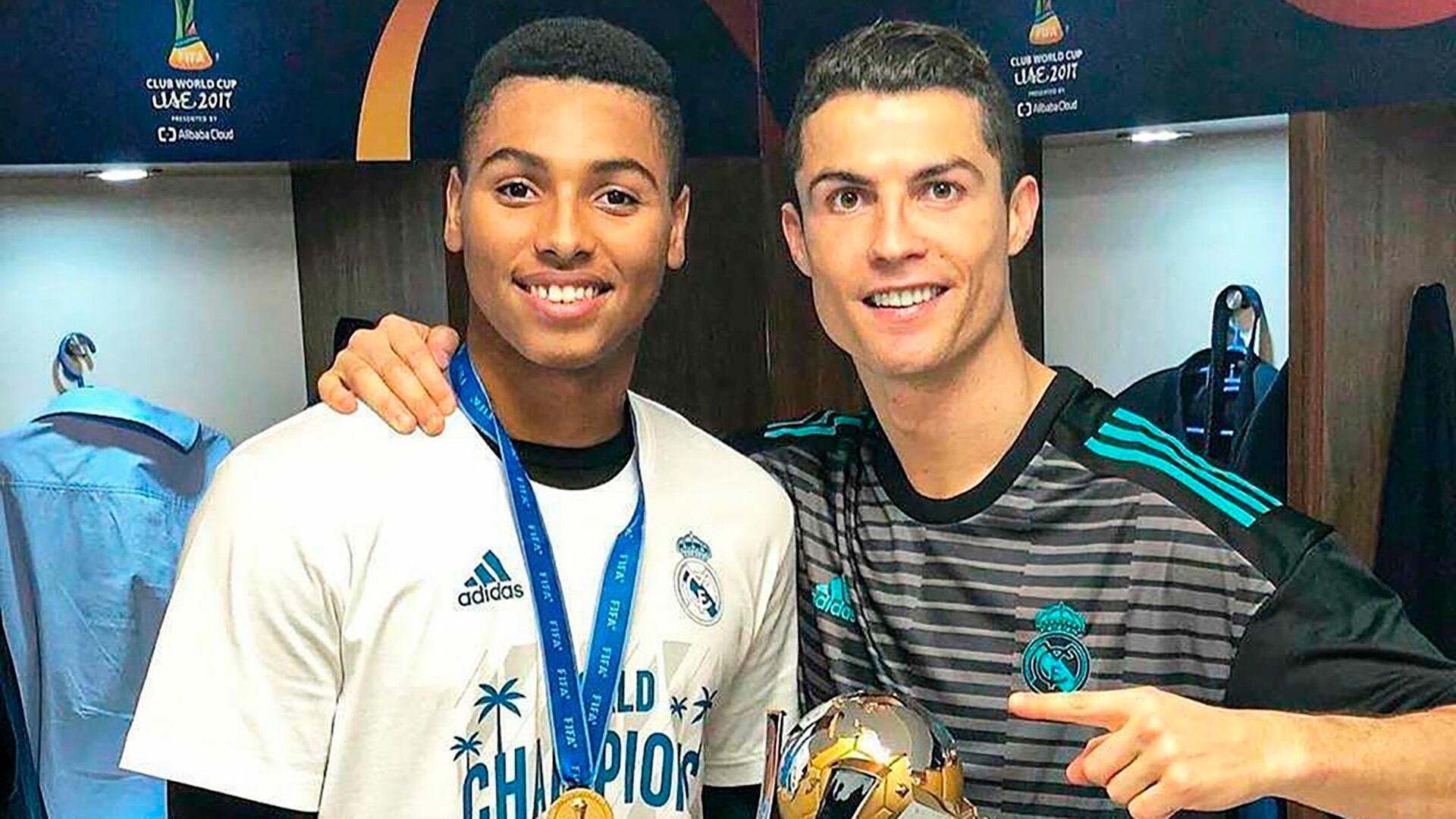 Moha Ramos y Cristiano Ronaldo