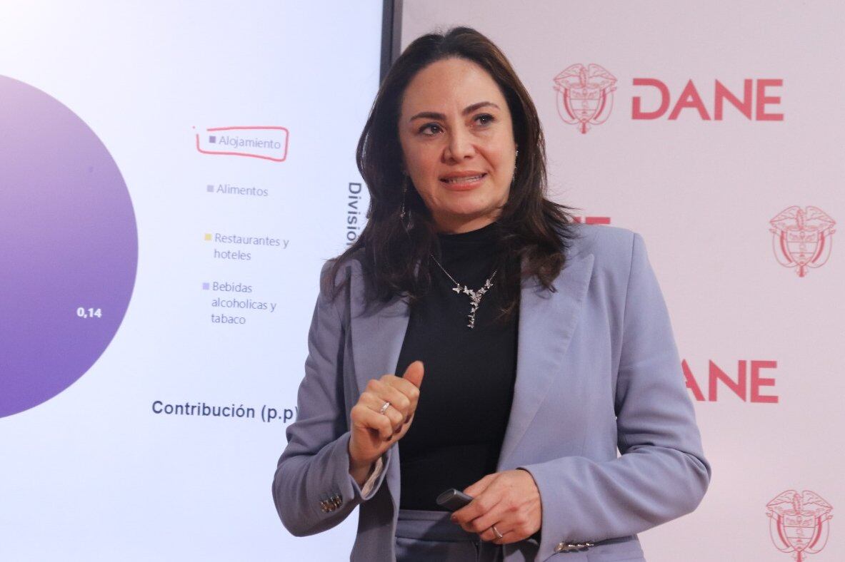 Piedad Urdinola, directora del Dane, presentó las cifras de inflación de julio de 2024 - crédito Dane