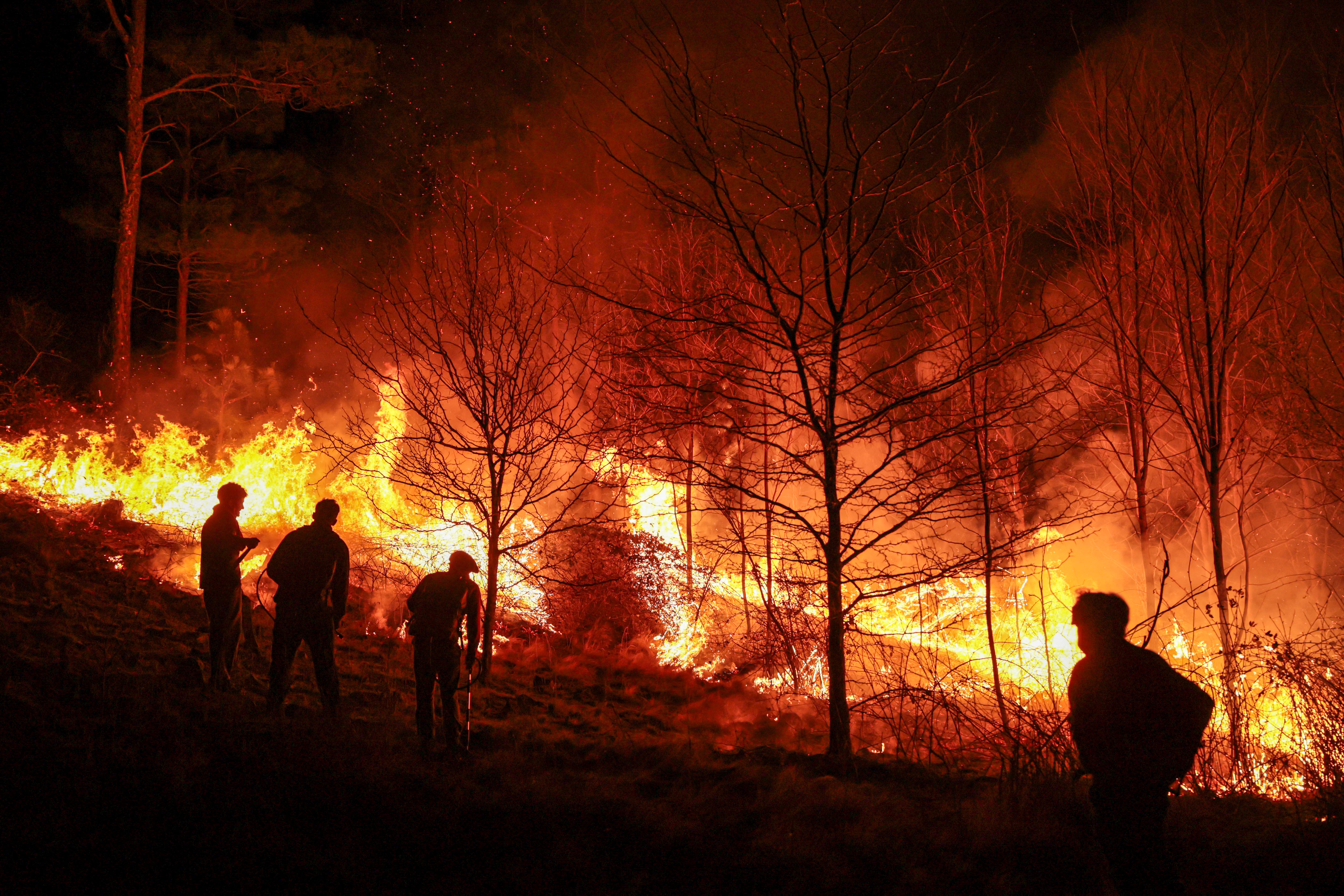 El incendio provocado en Villa Berna fue uno de los que mayor avance tuvo en las últimas horas (EFE)
