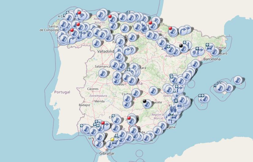 Mapa interactivo de la Dirección General de Tráfico. (DGT)