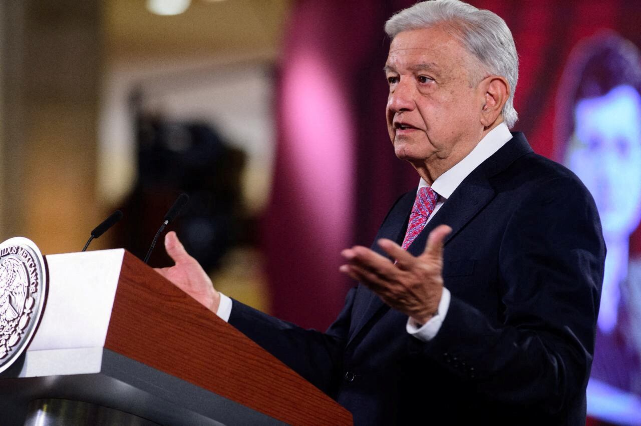 Mexico's President Andres Manuel Lopez Obrador addresses the media in his daily press conference at the National Palace, after Mexico's Senate approved a judicial reform, in Mexico City, Mexico September 11, 2024. Mexico Presidency/Handout via REUTERS ATTENTION EDITORS - THIS IMAGE WAS PROVIDED BY A THIRD PARTY. NO RESALES. NO ARCHIVES