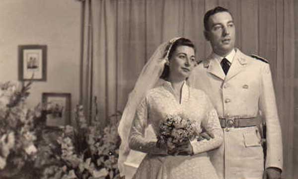  Los Larrabure el día de su casamiento el 8 de diciembre de 1955