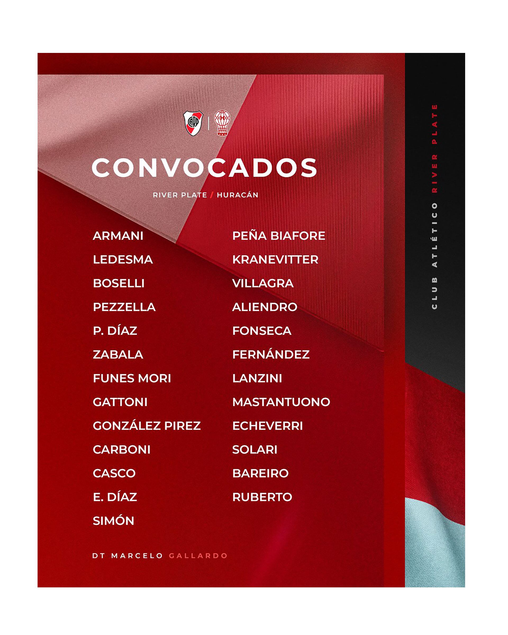 convocados River Plate