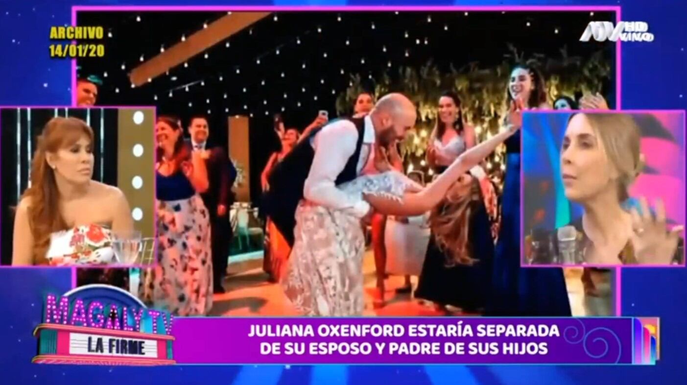 Juliana Oxenford y Milovan Radovic en medio de rumores de separación luego de una mudanza inesperada. (Captura: Magaly TV La Firme)