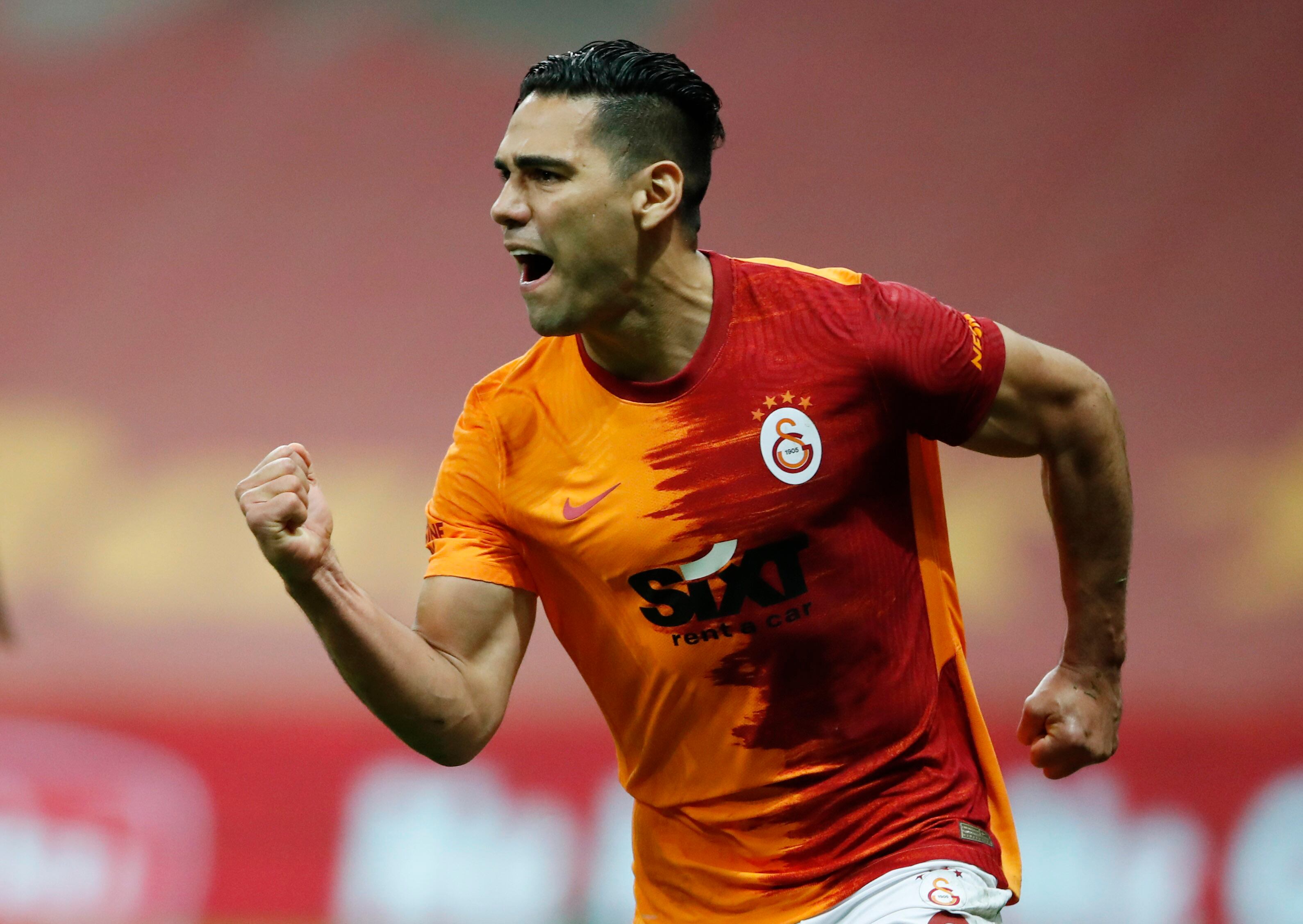 Soccer Football - Super Lig - Galatasaray v Besiktas - Turk Telekom Stadium, Istanbul, Turkey - May 8, 2021 Galatasaray's Radamel Falcao celebrates scoring their second goal REUTERS/Kemal Aslan