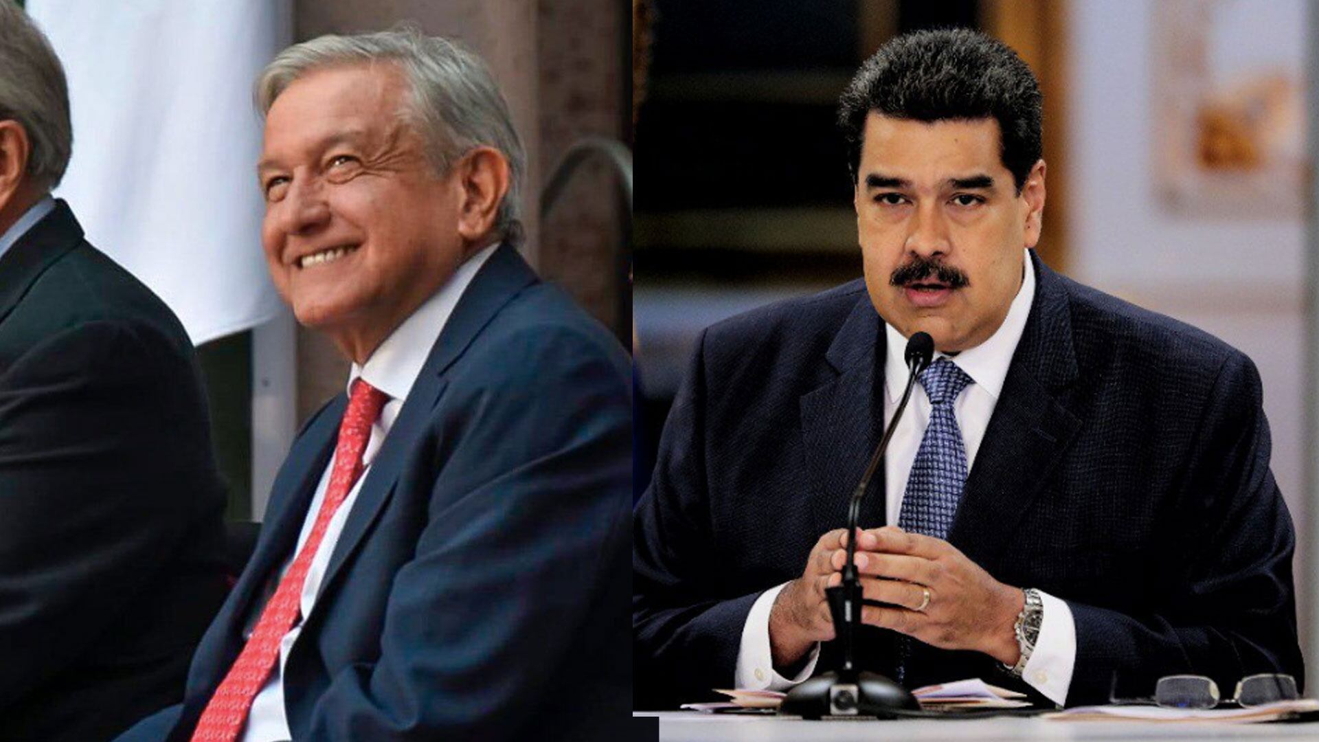 México no firmó la Declaración que rechaza el nuevo periodo de mandato del dictador Nicolás Maduro  (Fotos: Twitter @lopezobrador_, @NicolasMaduro )