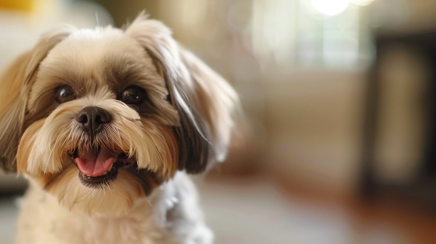 Shih Tzu relajado, perro en interior, mascota adorable, perro doméstico, canino pequeño, pelaje sedoso, perro juguetón, perro afectuoso - (Imagen Ilustrativa Infobae)