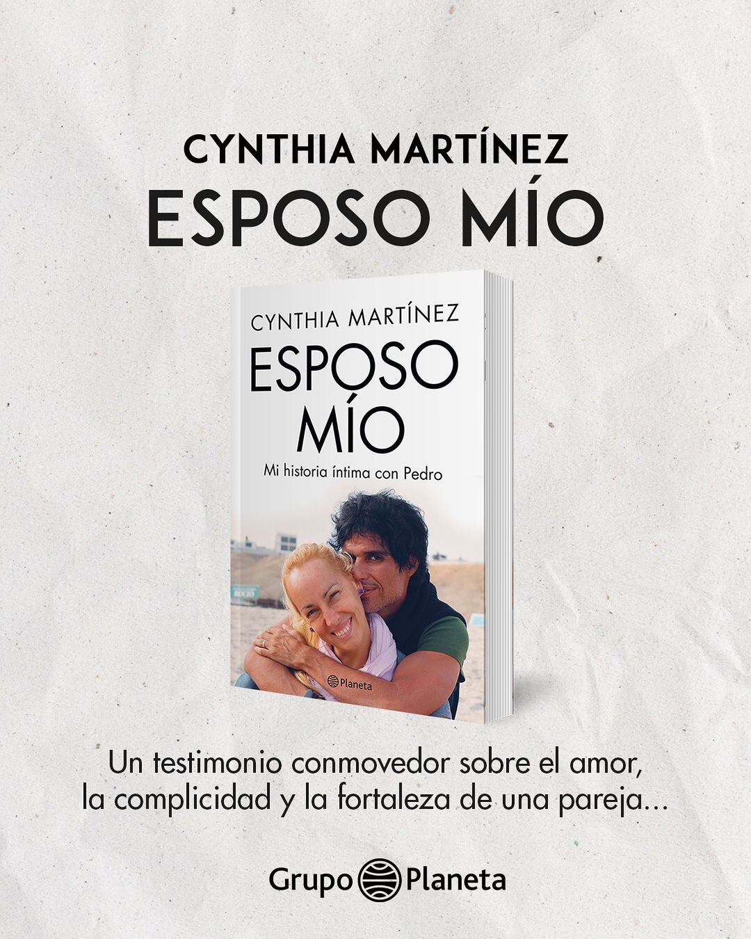 Cynthia Martínez y su libro "Esposo Mío: Mi historia íntima con ¿Pedro" lo presentará el próximo 28 de julio en la Feria del Libro.