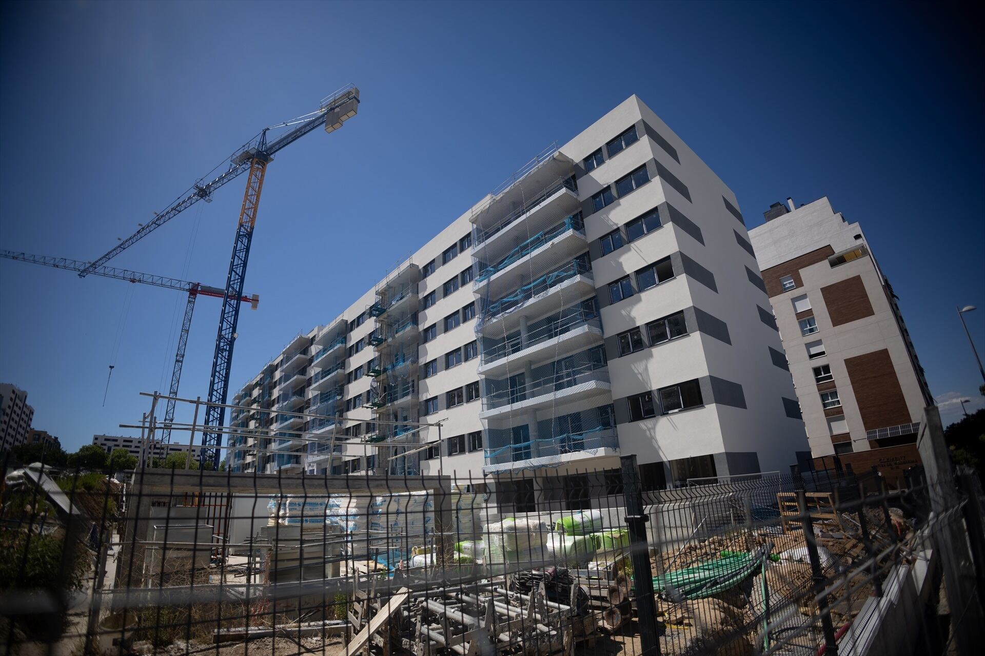 El edificio de viviendas en construcción en Madrid.