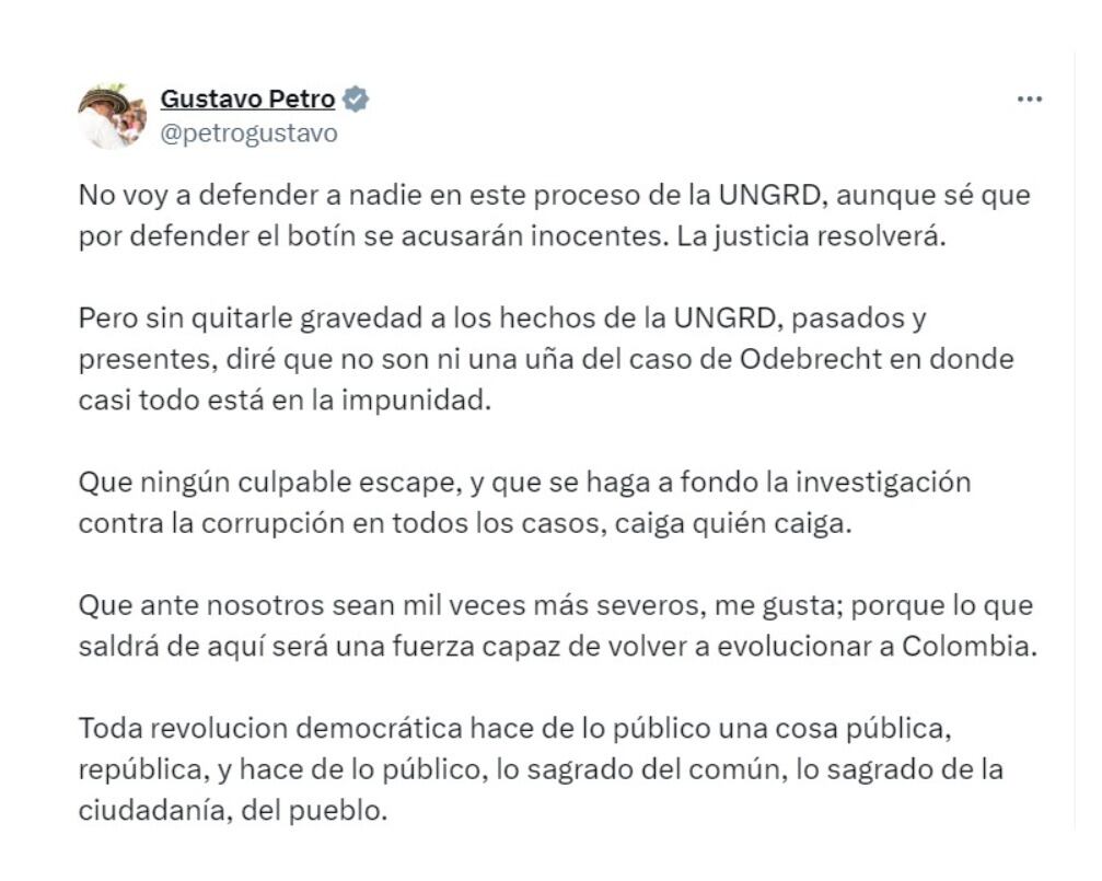 Gustavo Petro y su defensa de Camilo Romero