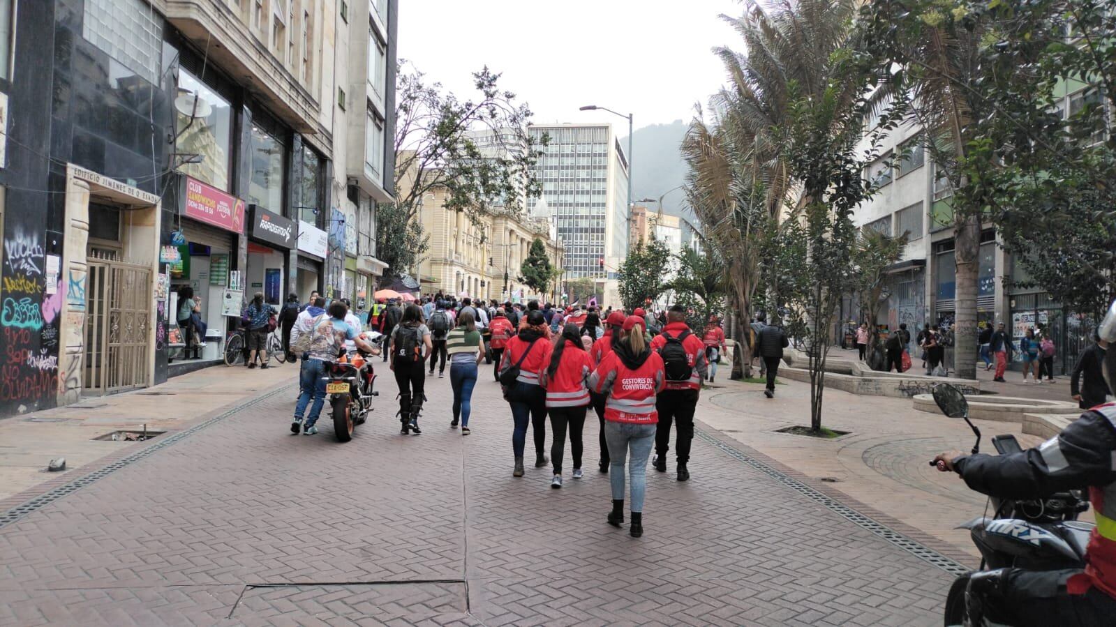 Manifestación avanza sobre la calle 13 - Crédito @BogotaTransito / X