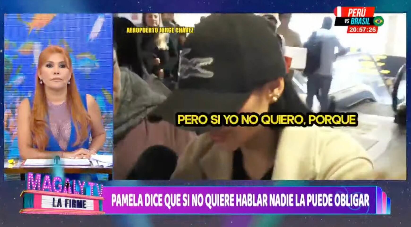 Pamela Franco respondió las preguntas del reportero de Magaly Medina.