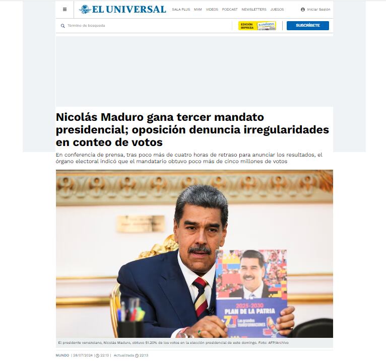 Así reseñaron los principales medios internacionales el fraude electoral perpetrado por Nicolás Maduro en Venezuela