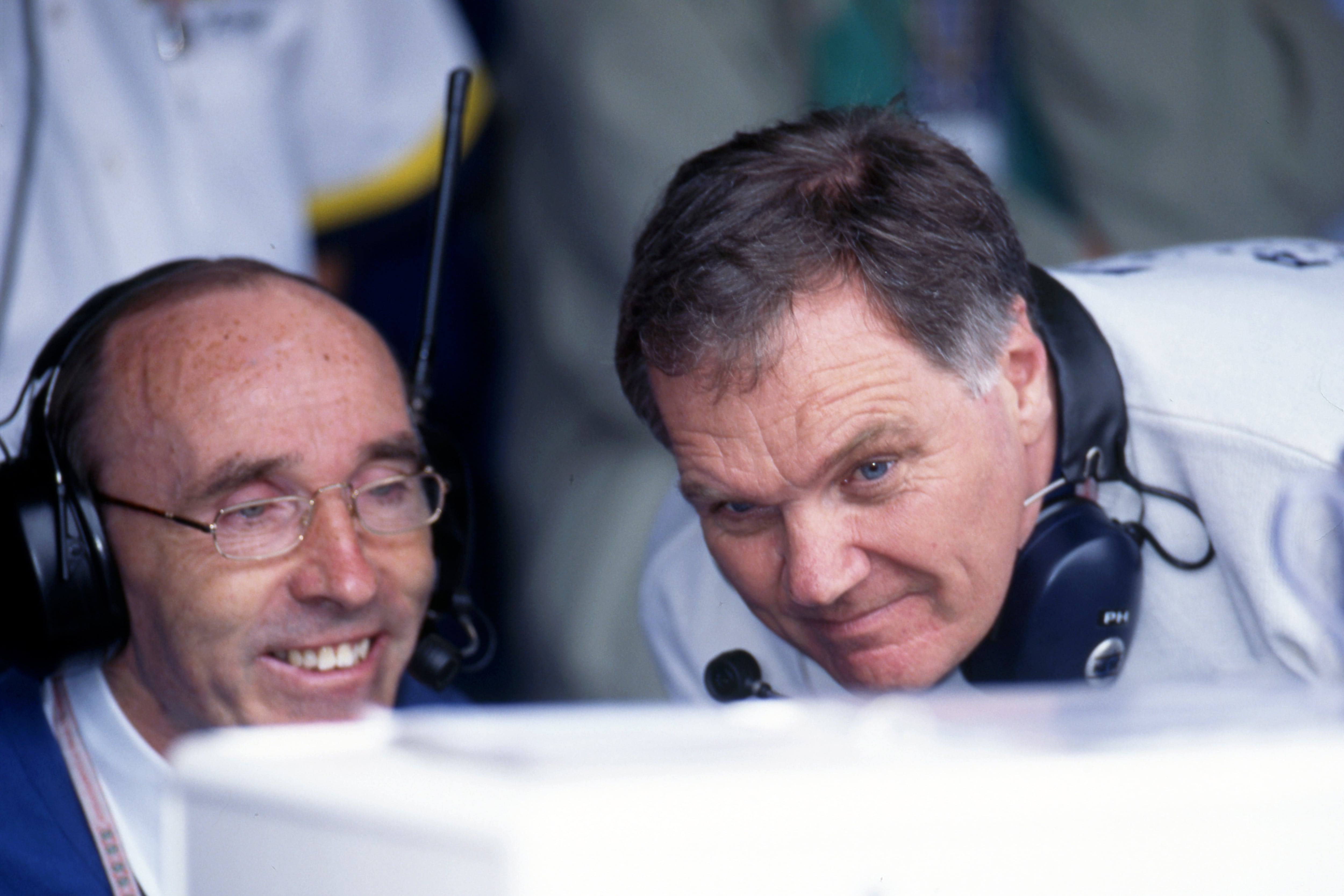 Frank Williams y Patrick Head en el Gran Premio de Bélgica de 1997. El histórico ingeniero sigue ligado de manera externa al team inglés (XPB Images / Williams Racing)