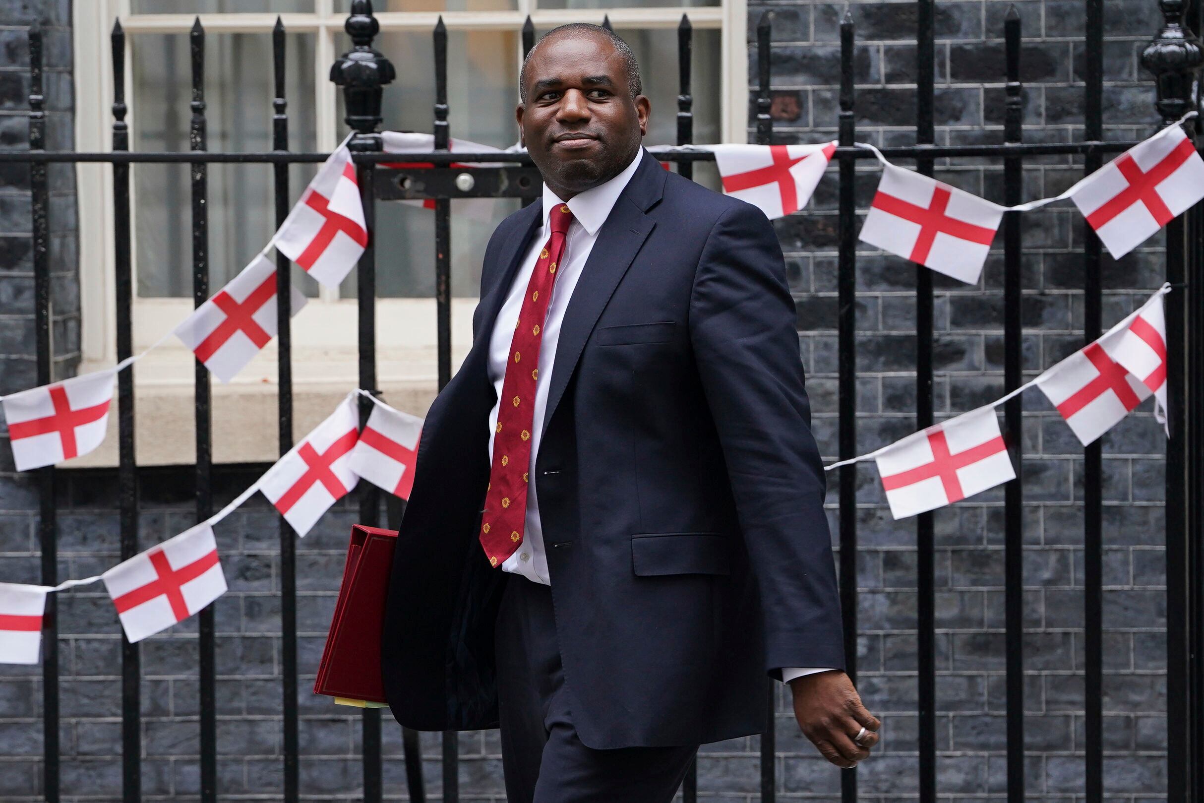 El ministro de exteriores británico David Lammy (Lucy North/PA via AP)