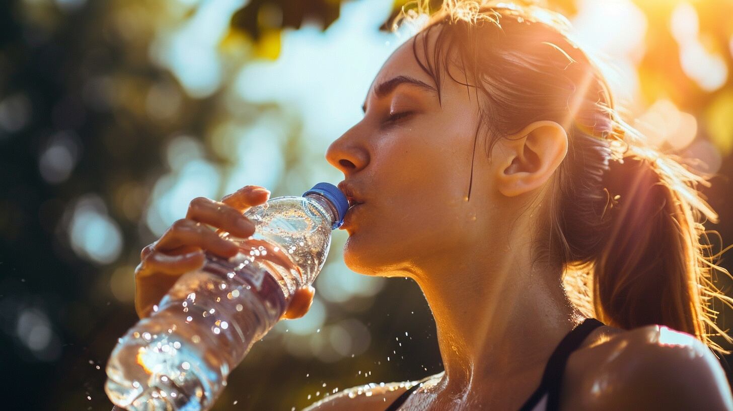 Una persona toma agua de una botella (Imagen Ilustrativa Infobae)