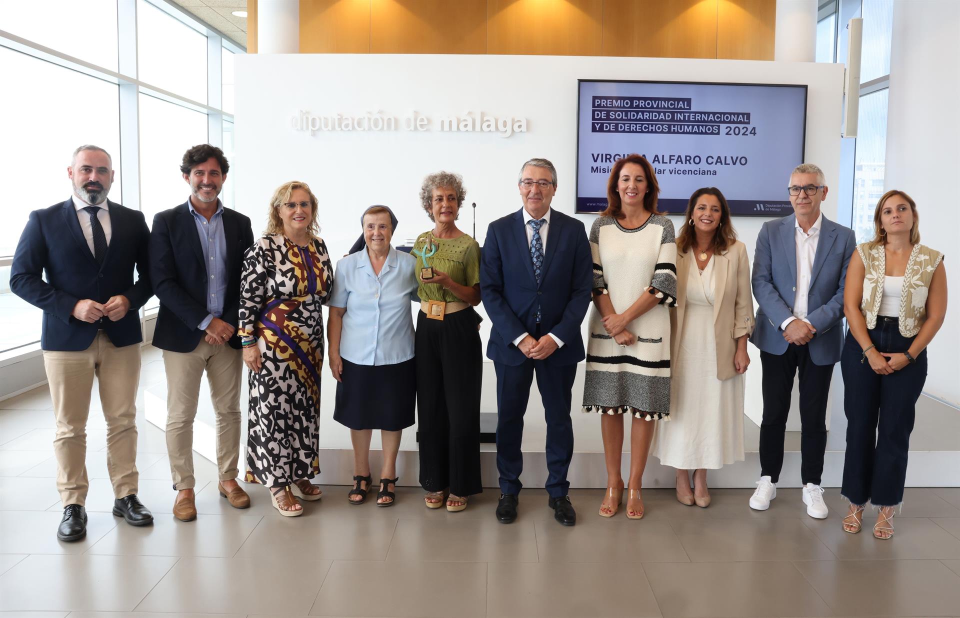 La misionera Virginia Alfaro, ganadora del Premio Provincial de Solidaridad Internacional y DDHH de Diputación