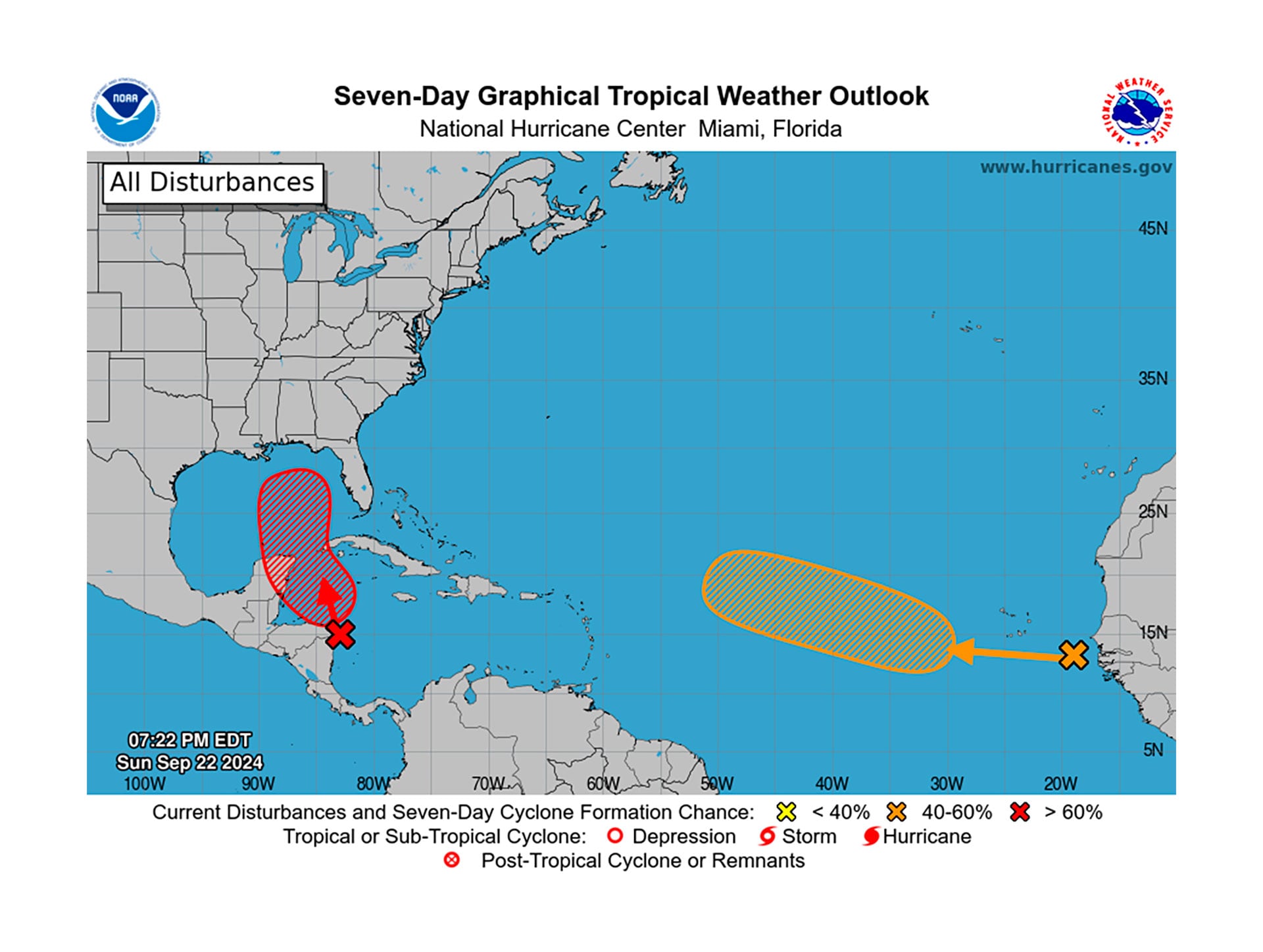 Mapa NHC 22 de septiembre