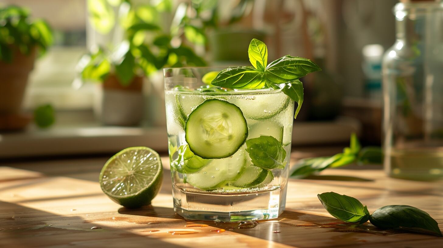 Bebida hidratante
Agua con sabor
Pepino
Infusión fresca
Salud natural
Refrescante bebida
Hidratarse saludablemente
Agua de frutas
Bebida con hierbas
Nutrición
Bebida antioxidante
Vitaminas
Infusión desintoxicante
Bebida nutritiva
-  (Imagen Ilustrativa Infobae)