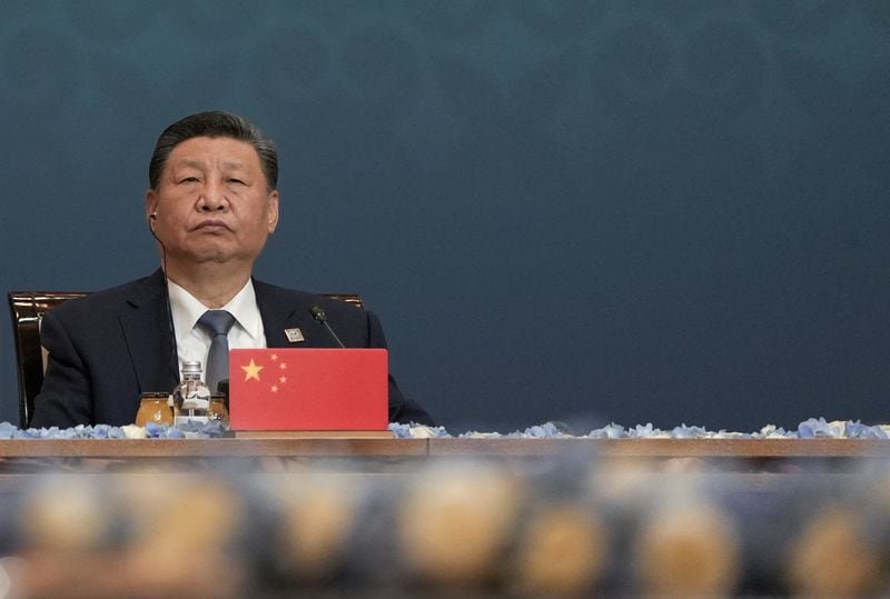 El presidente chino, Xi Jinping, durante la cumbre de la Organización de Cooperación de Shanghái en Astaná, Kazajistán. 4 julio 2024. (REUTERS/Turar Kazangapov)