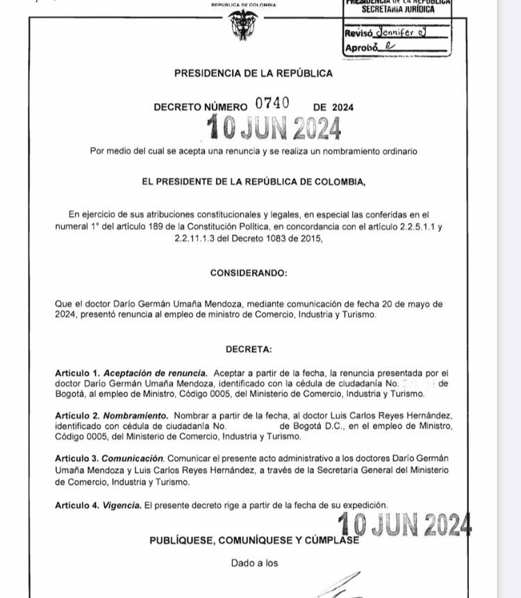 Este fue el decreto firmado por el presidente Gustavo Petro - crédito redes sociales/X