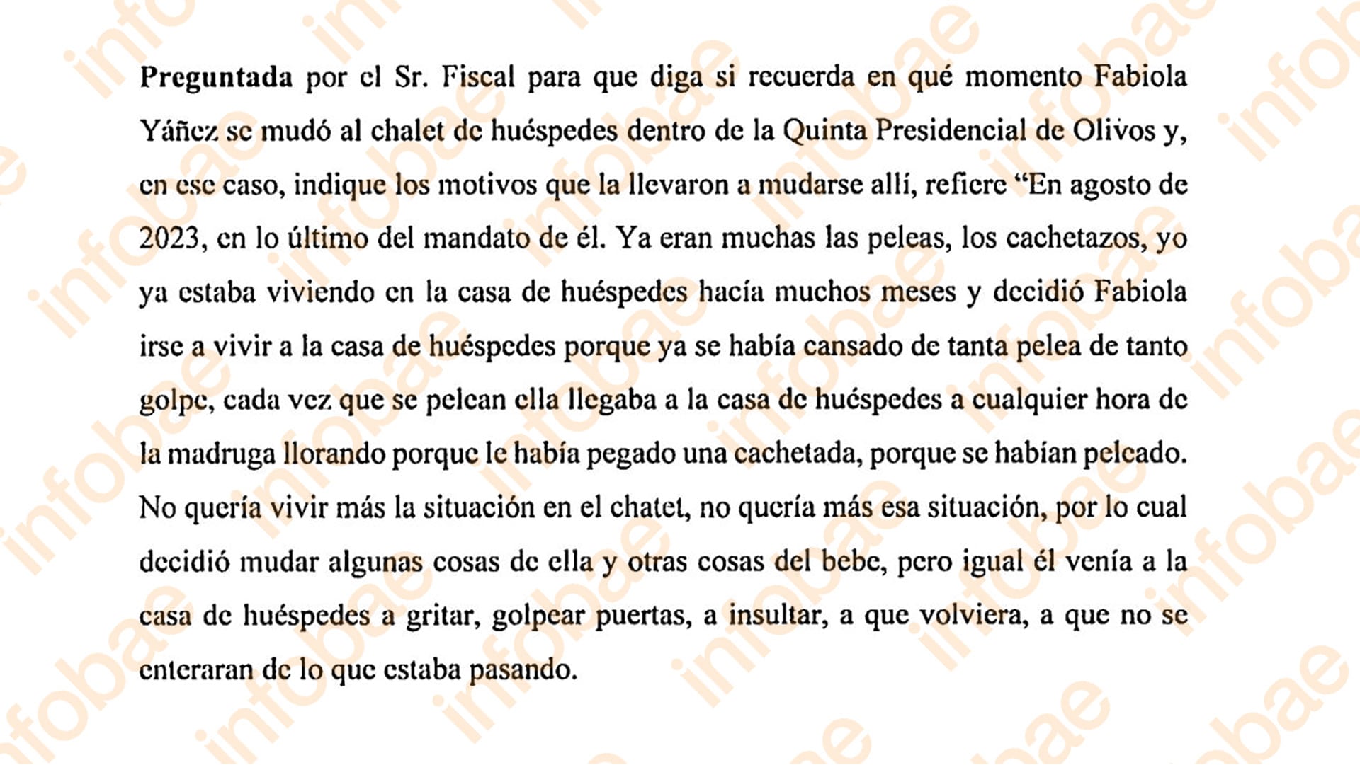 Declaración Myriam Verdugo madre Fabiola Yañez Alberto Fernández