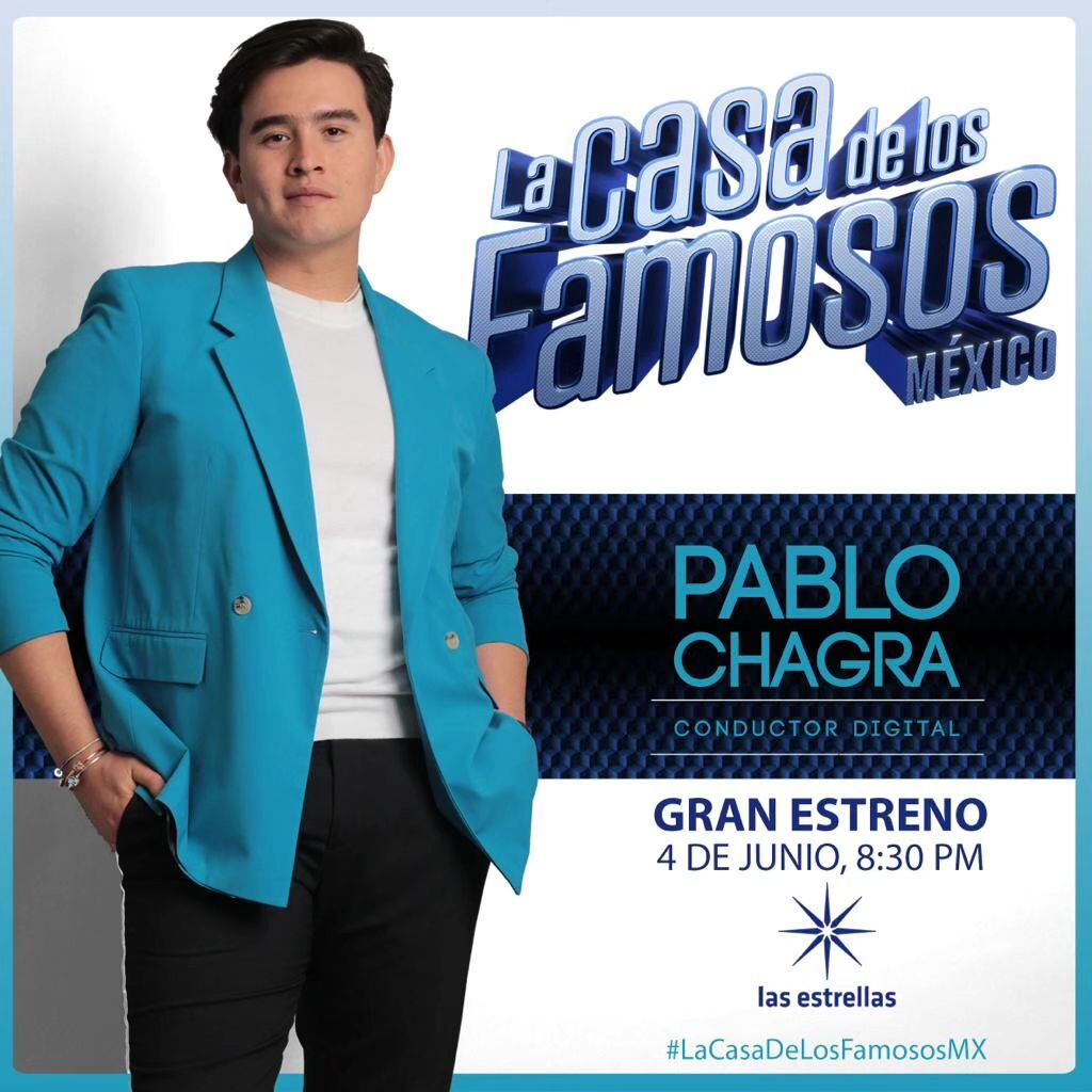 Pablo Chagra es el primer conductor confirmado para La Casa de los Famosos México (Instagram @PabloChagra)