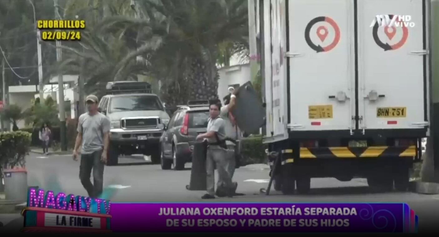 Juliana Oxenford y Milovan Radovic en medio de rumores de separación luego de una mudanza inesperada. (Captura: Magaly TV La Firme)