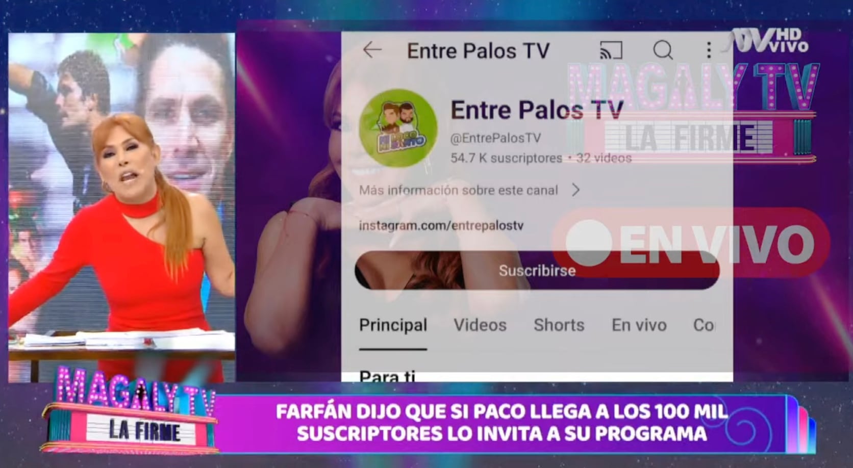 Magaly Medina pide que gente se suscriba a programa de Paco Bazán para que Jefferson Farfán lo invite a su programa.