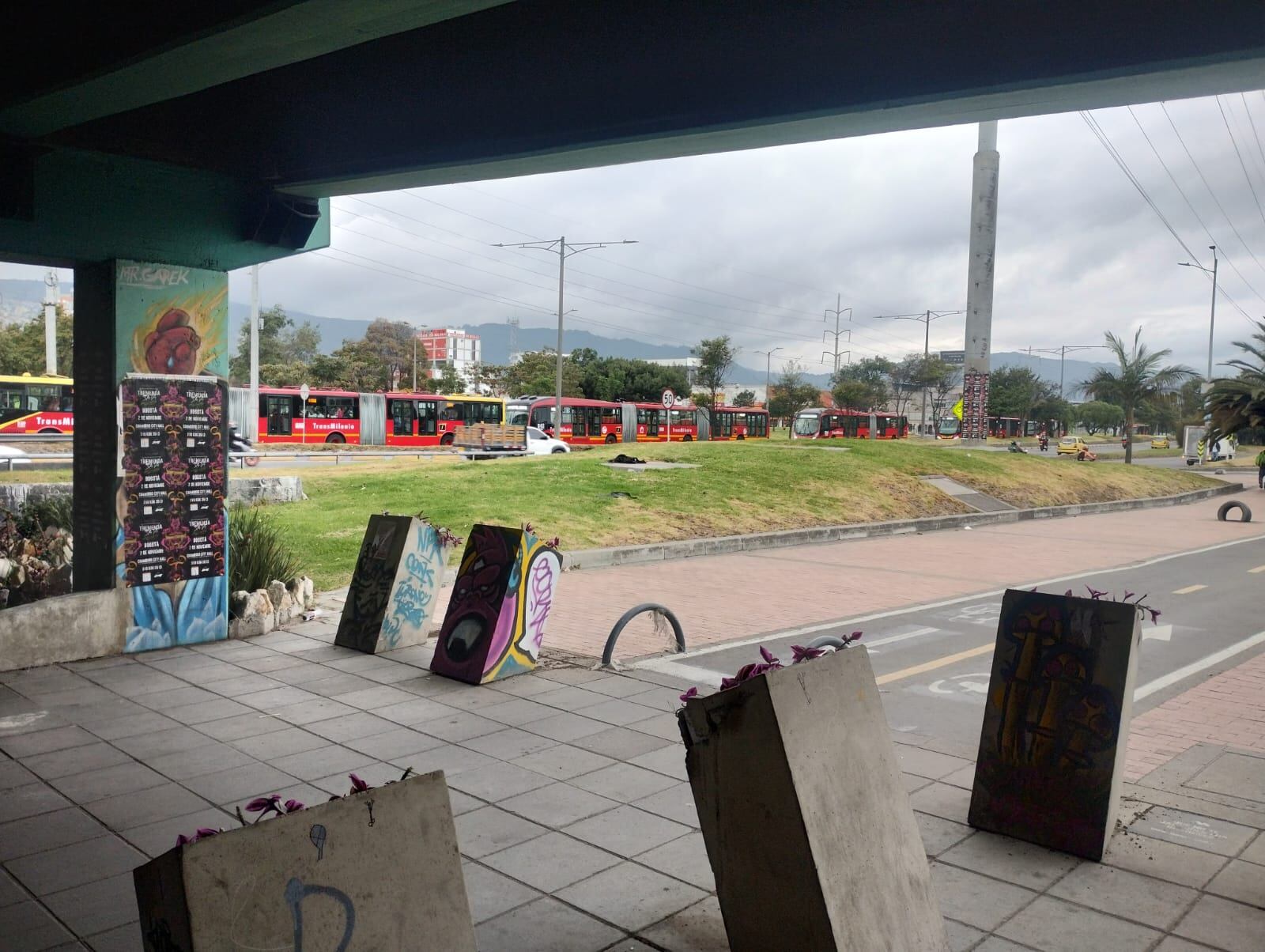 Trancón en Transmilenio