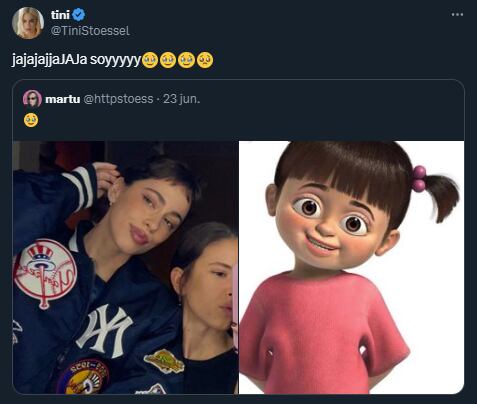 Tini Stoessel compartió un meme de sus fans