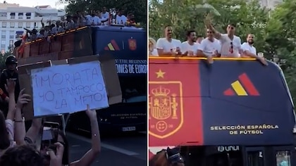 El cartel que enfureció a Álvaro Morata y provocó su violenta reacción en el desfile de España por el título en la Eurocopa