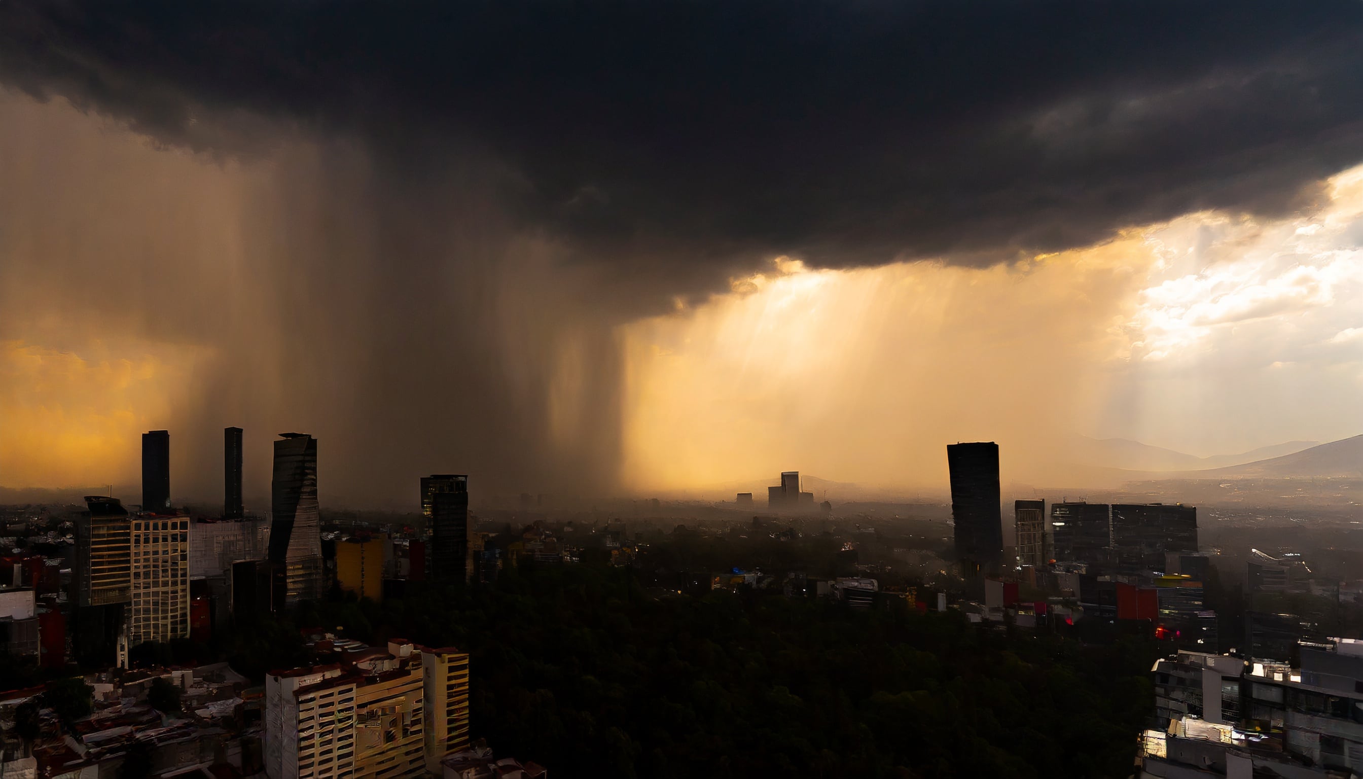 Esta imagen muestra lluvia intensa y viento furioso en México, un recordatorio de la poderosa y a veces devastadora fuerza de la naturaleza. - (Imagen ilustrativa Infobae)