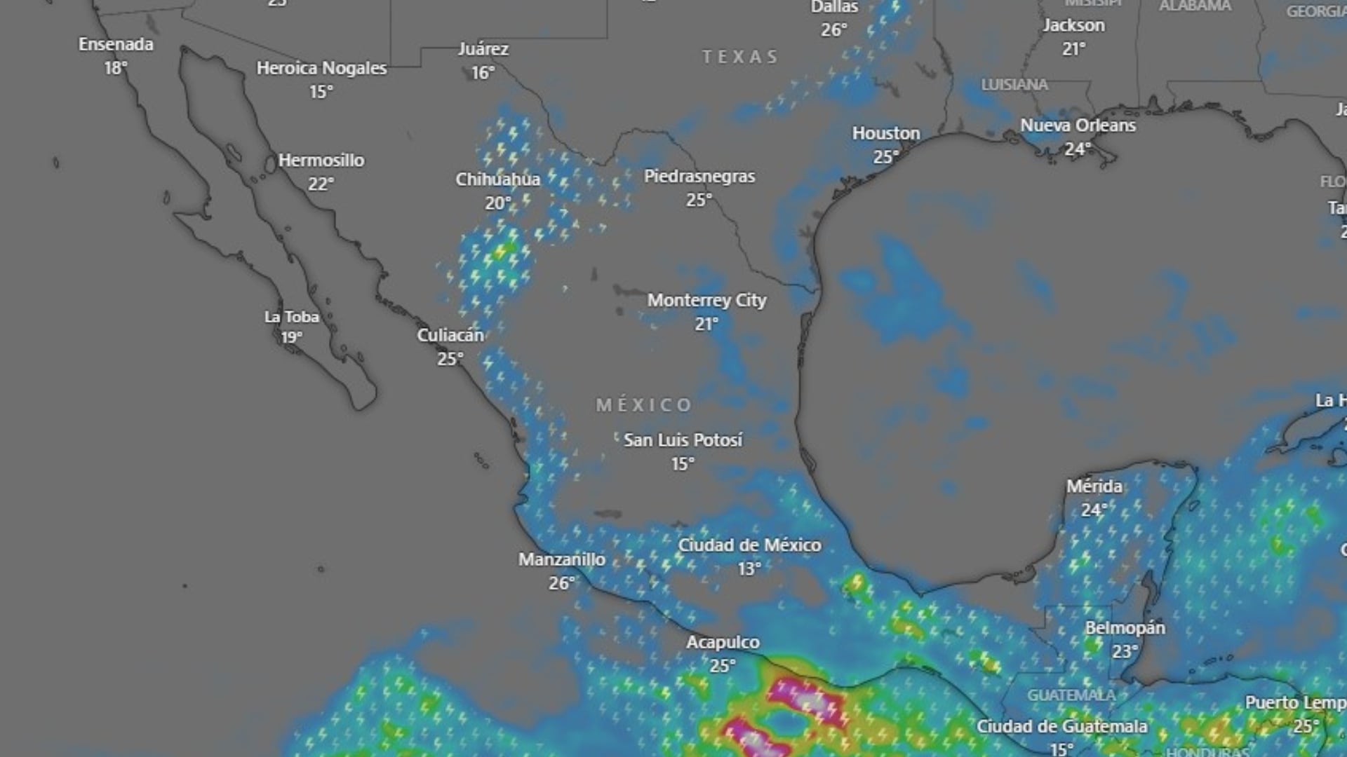 Mapa del clima en México para este lunes 23 de septiembre