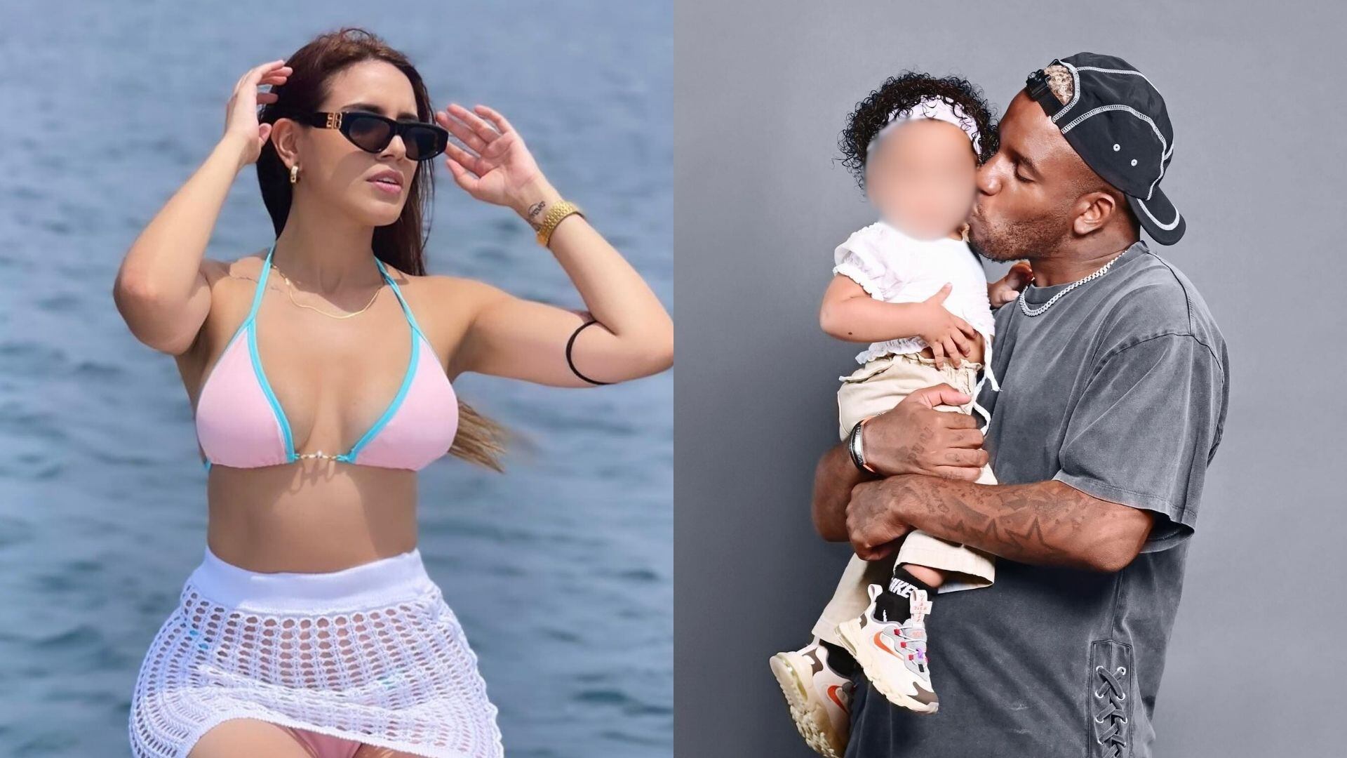 Jefferson Farfán se luce con Darinka Ramírez y su hija Luana por primera vez.