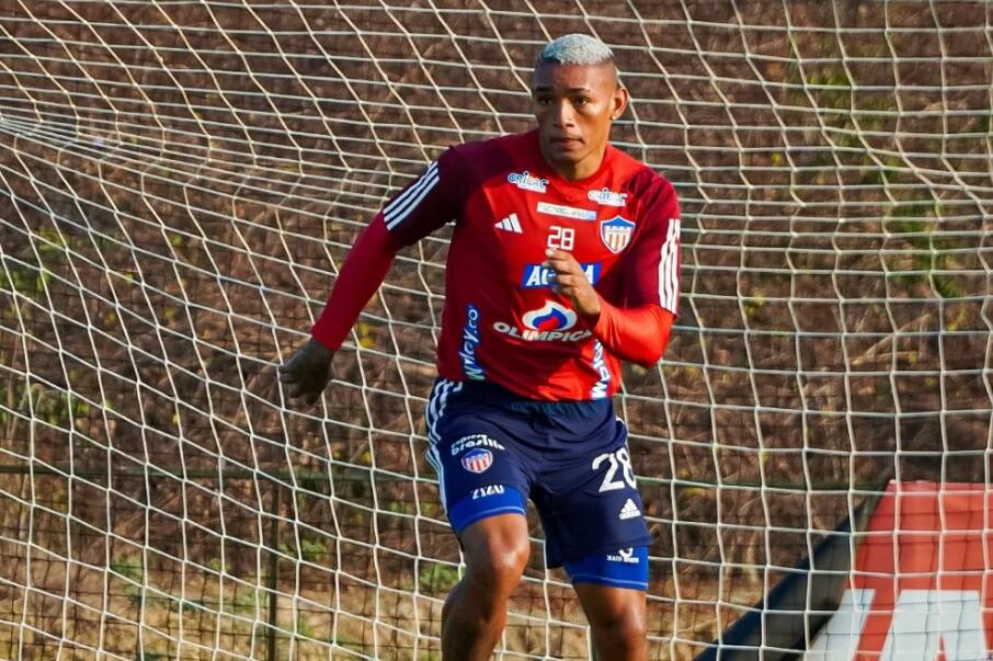 Jermein Peña, jugador del Junior de Barranquilla - crédito @JuniorClubSA/X