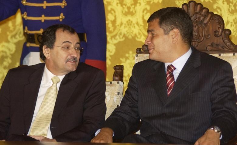 Carlos Pólit y Rafael Correa en febrero de 2007. (Archivo Diario Expreso)