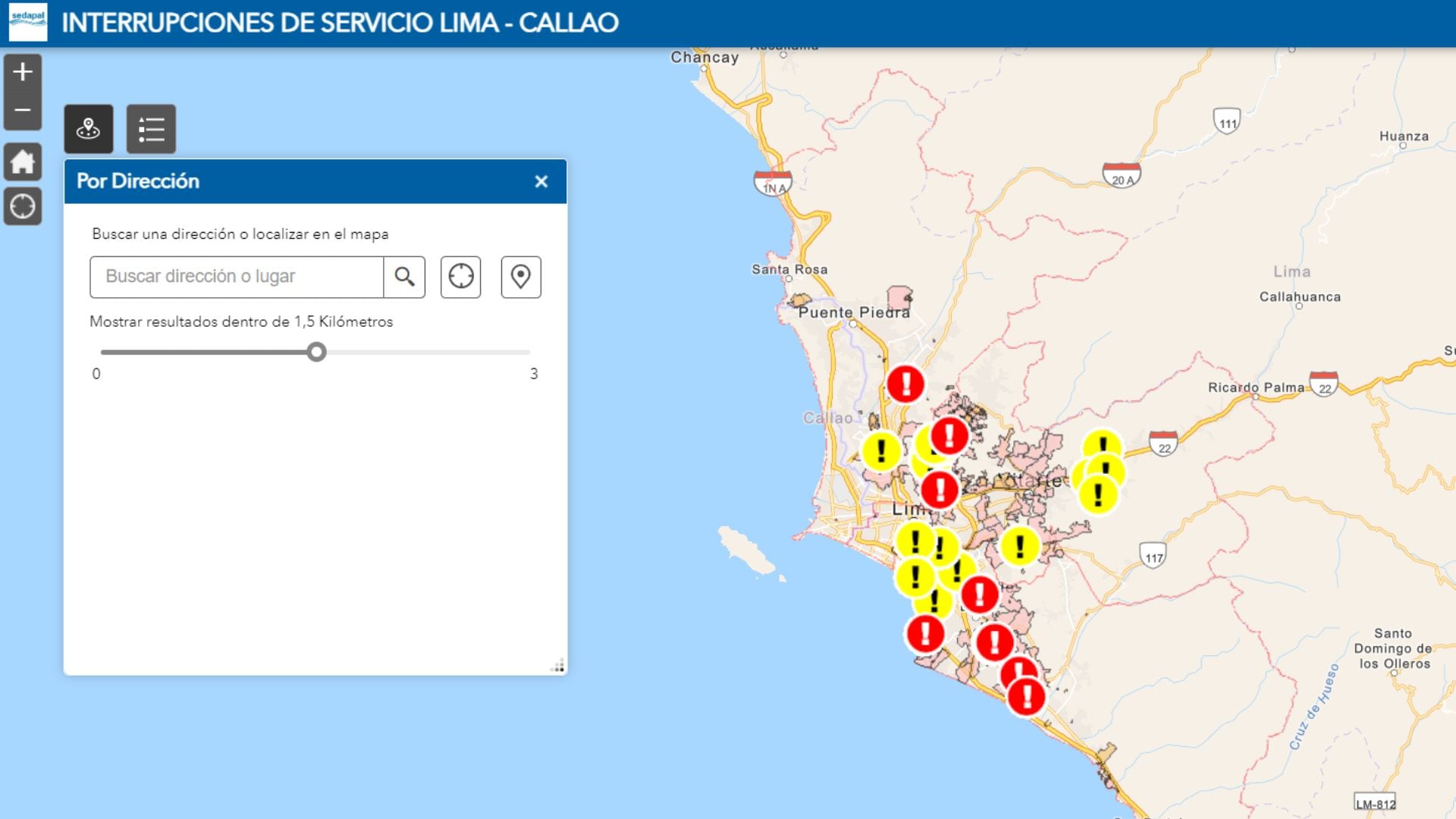 La semana que va del lunes 12 al domingo 18 de febrero tendrá en diversas zonas de Lima la suspensión temporal del servicio de agua potable, según Sedapal.