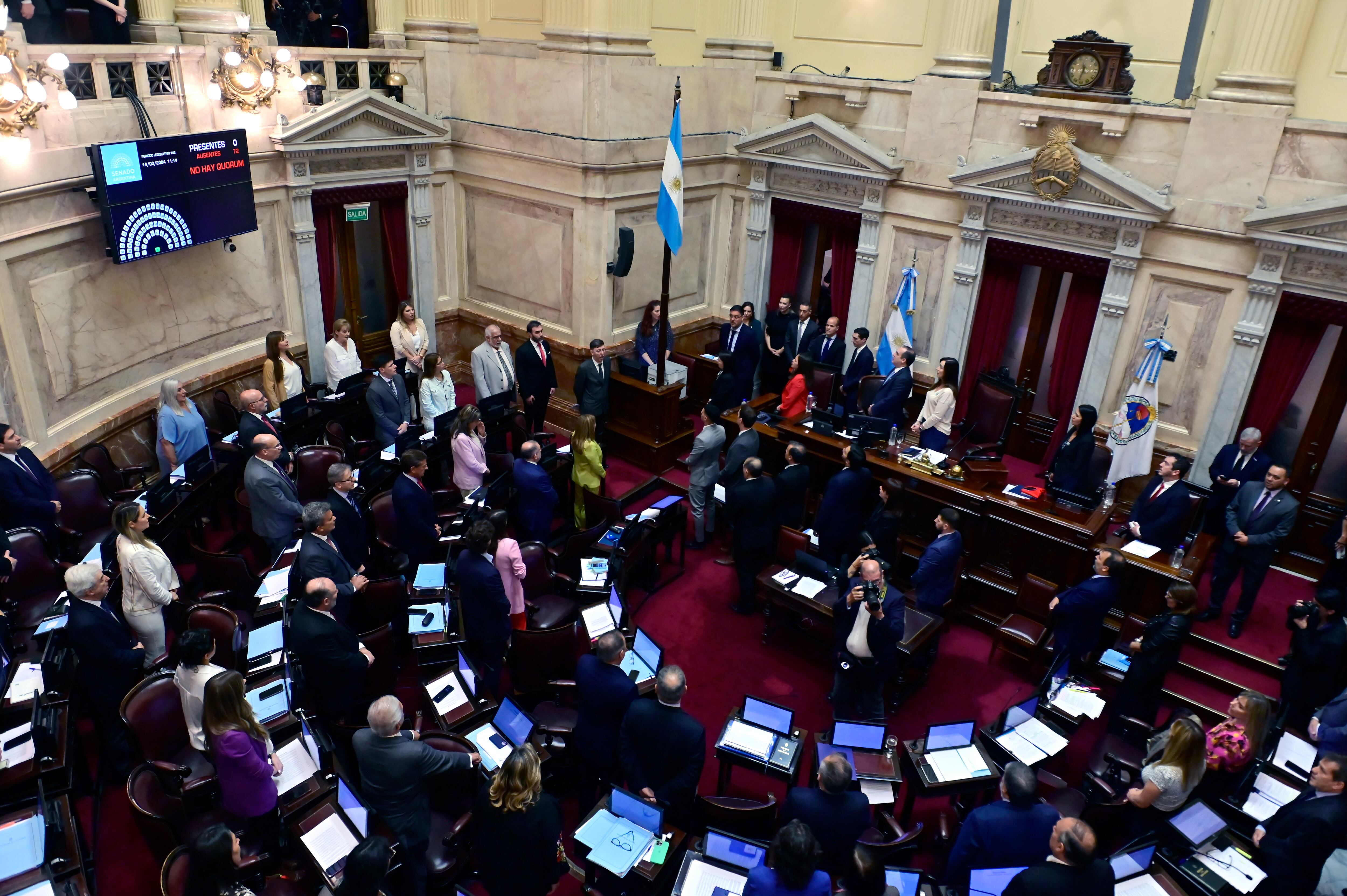 Sesión de debate en el Senado en Buenos Aires (Argentina). EFE/Matías Martin Campaya 