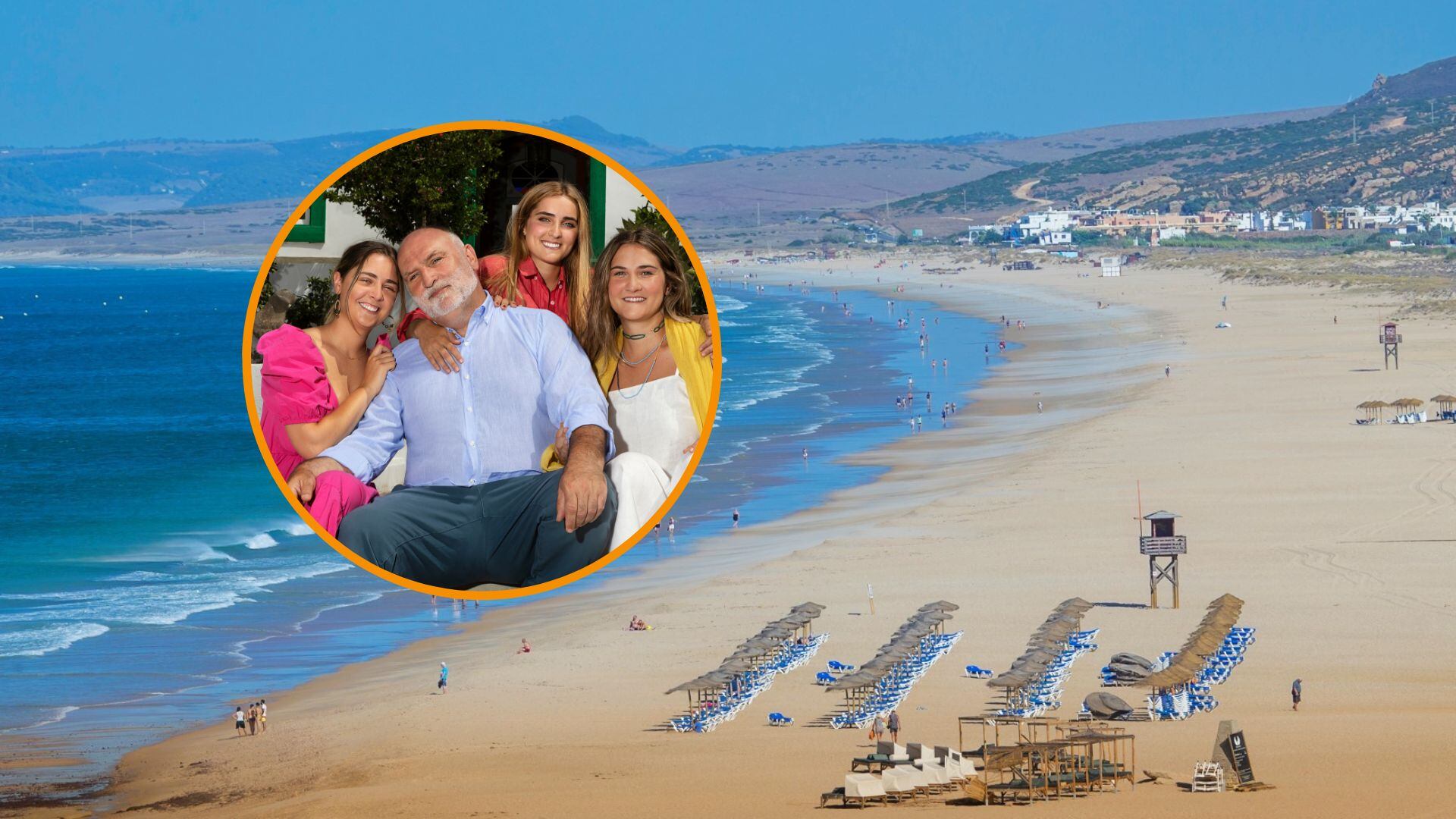 La playa de Zahara de los Atunes en Cádiz (Cádiz Turismo y HBO Max, Montaje Infobae).