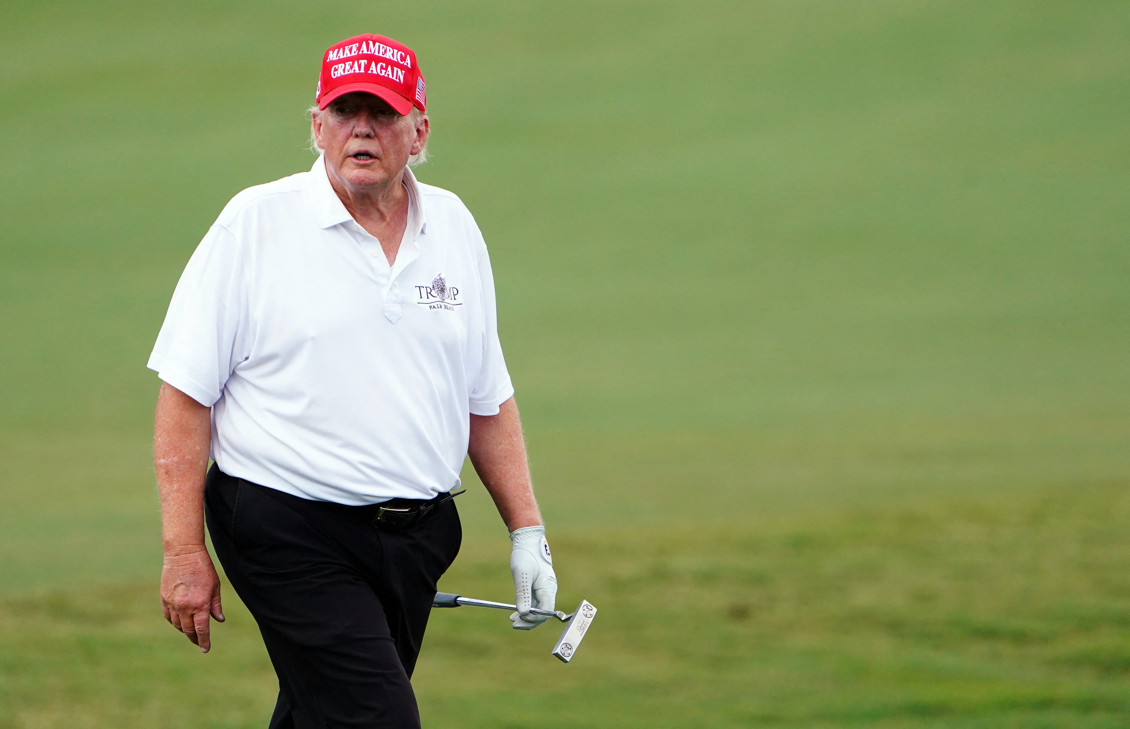 Donald Trump, ex presidente de Estados Unidos, se encontraba en su club de golf de West Palm Beach cuando se produjeron los disparos (John David Mercer-USA TODAY Sports)