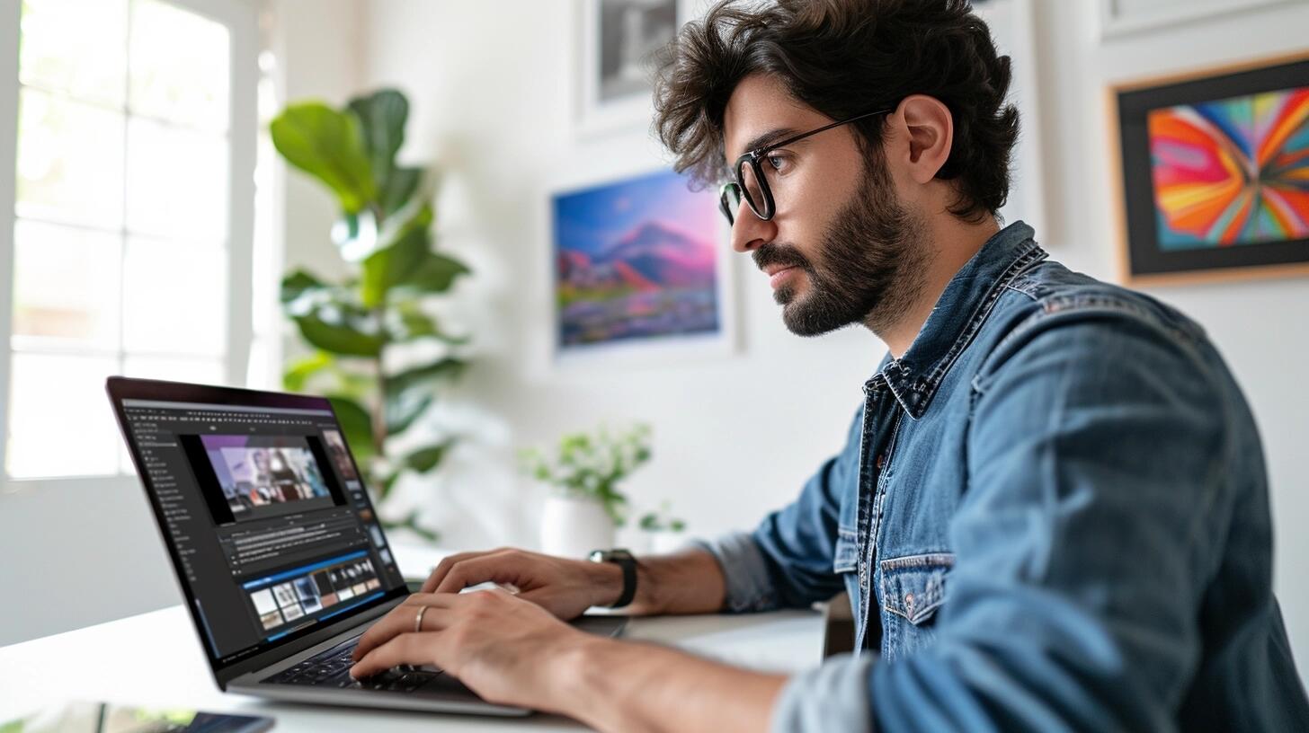 "Ingeniero de software programando seriamente en su laptop desde el hogar, enfocado en la creación de código para desarrollo web. Su espacio de home office está organizado para facilitar una eficiente jornada de trabajo remoto, simbolizando la adaptación a las nuevas modalidades laborales. (Imagen ilustrativa Infobae)