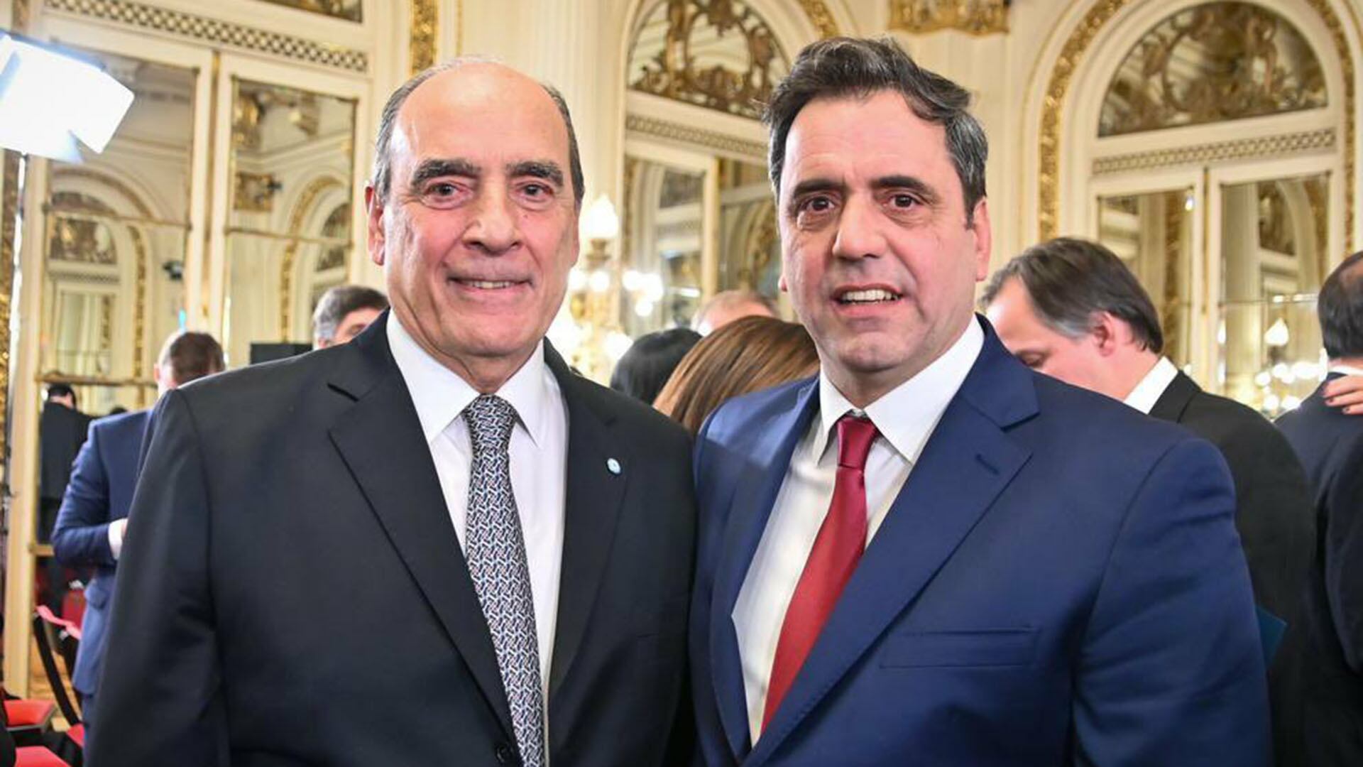 Lisandro Catalan con Guillermo Francos