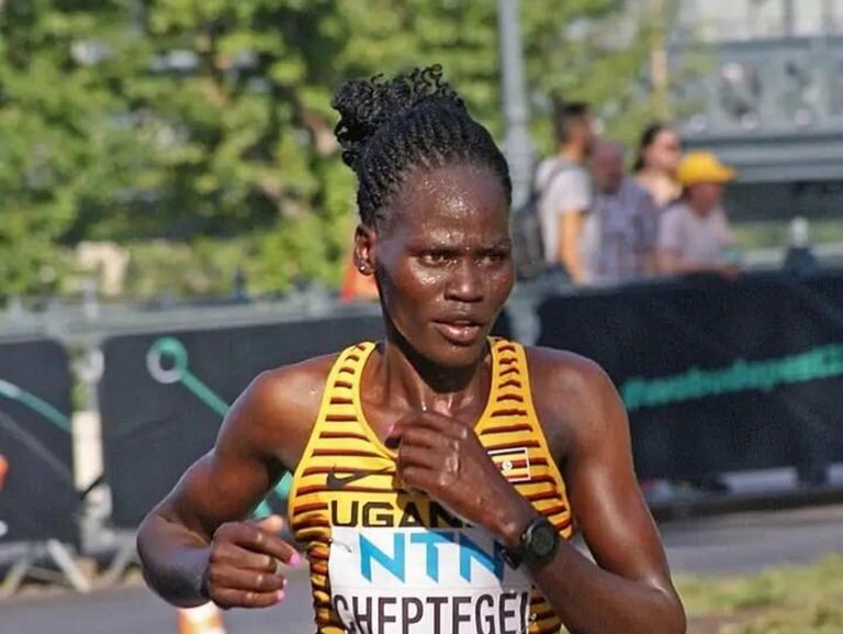 La atleta olímpica Rebecca Cheptegei.