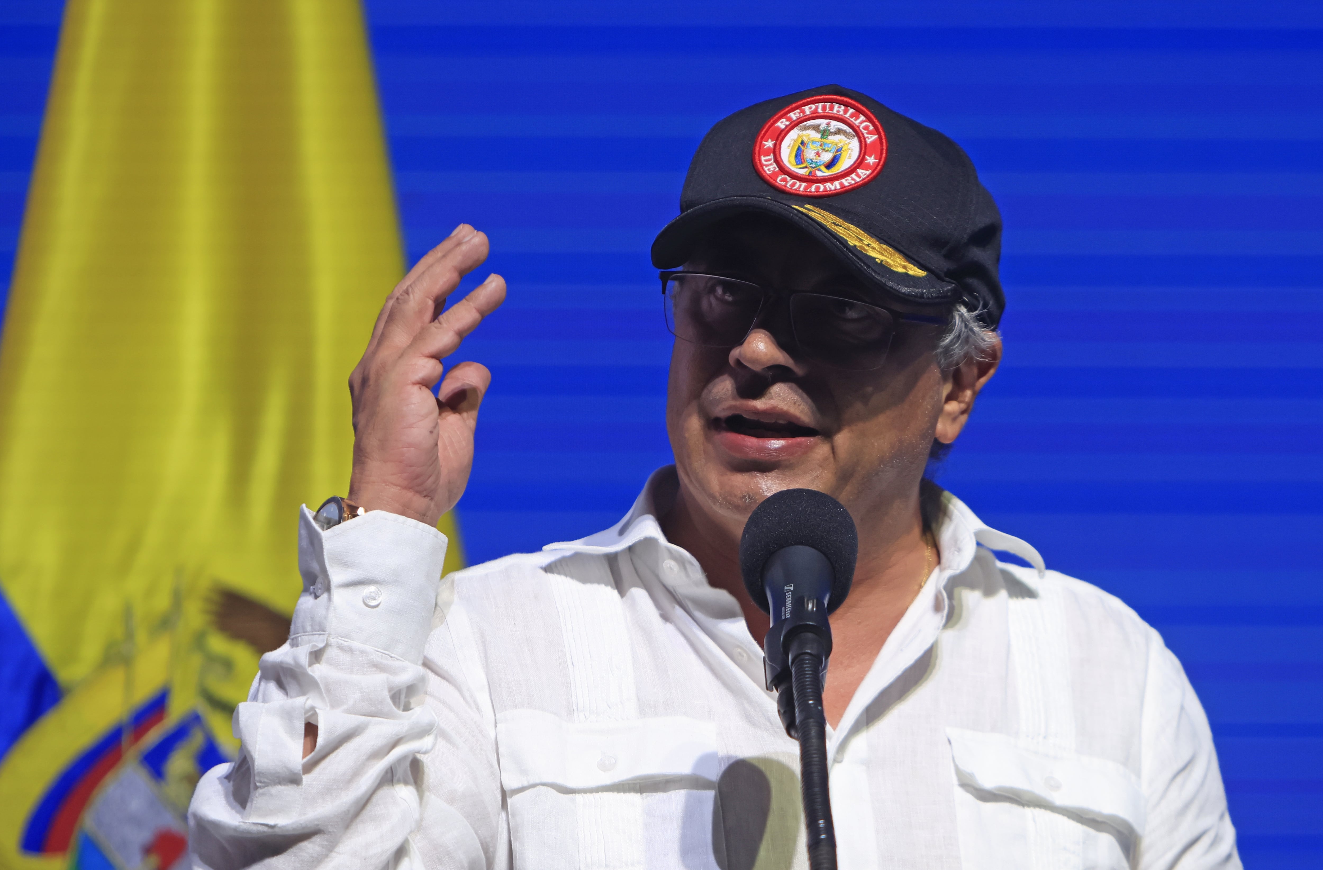 El presidente de Colombia, Gustavo Petro celebró la reducción de la tasa de interés del Banco de la Republica, calificándola como “muy positiva para la economía del país.” - crédito Ricardo Maldonado Rozo/EFE